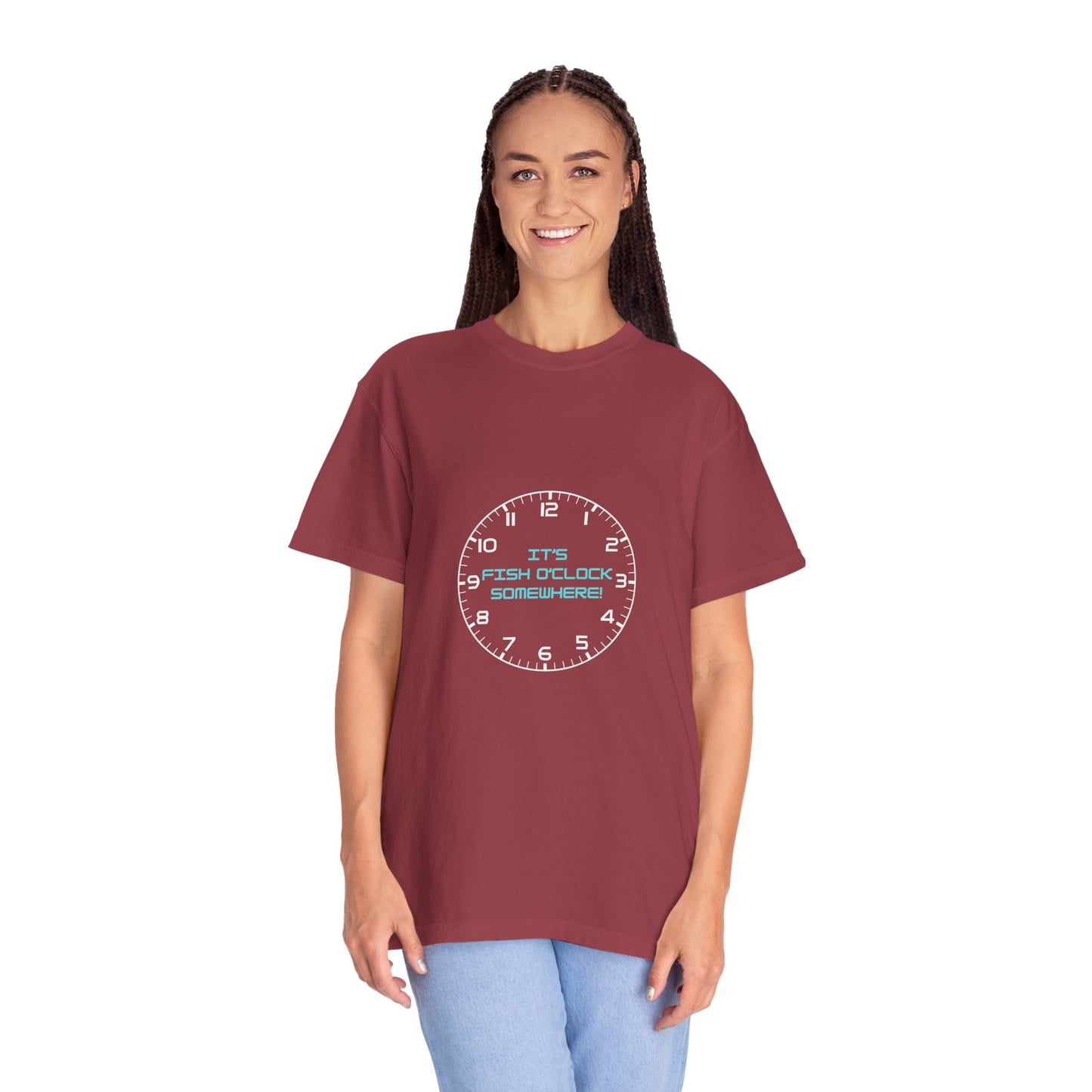 Unisex "It's Fish O'Clock Somewhere!" T-Shirt - Fun Garment-Dyed Tee for Fishing Lovers