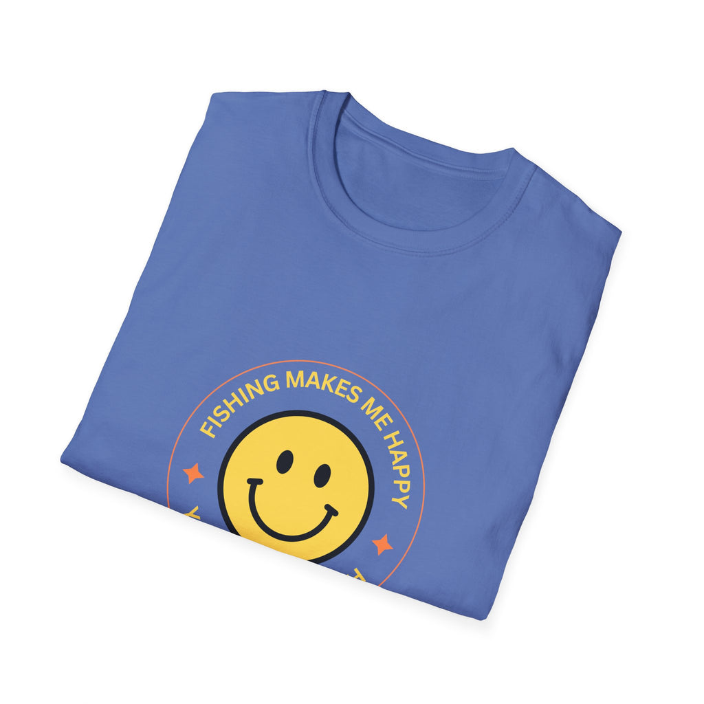 "Fishing Makes Me Happy" Unisex Softstyle T-Shirt