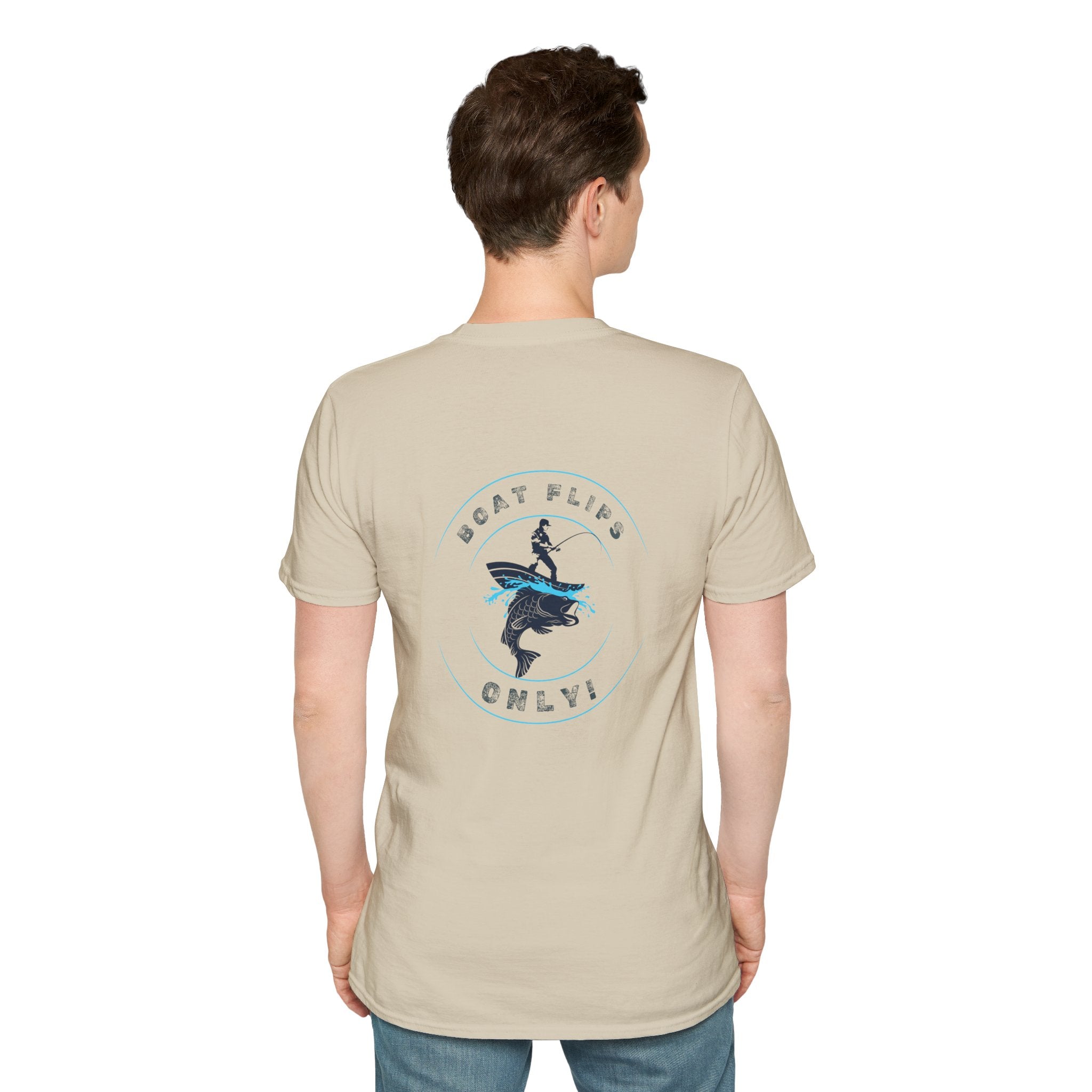"BFO: Boat Flips Only" Unisex Softstyle T-Shirt - Perfect for Fishing Enthusiasts