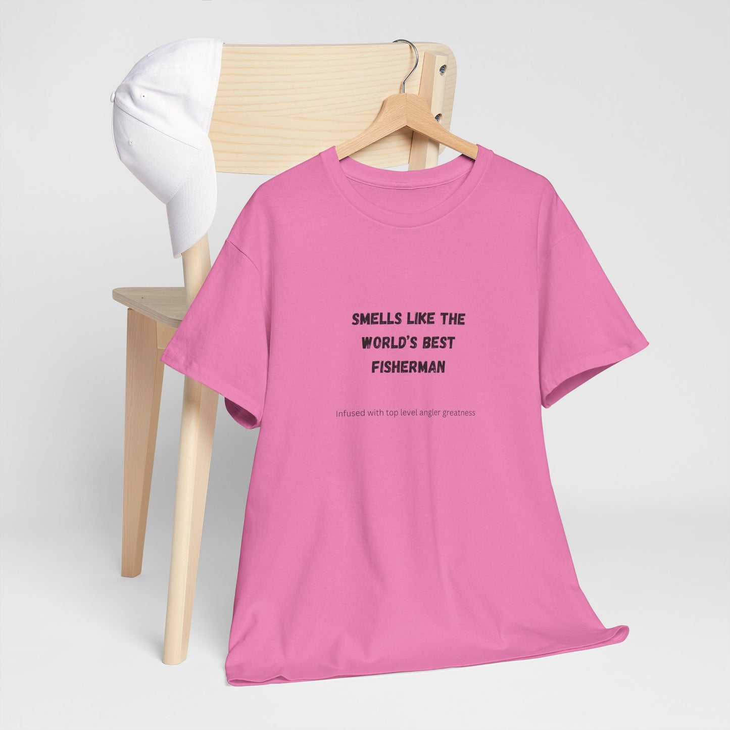 "Smells Like the World's Best Fisherman" Unisex Heavy Cotton Tee - Perfect Fishing Gift