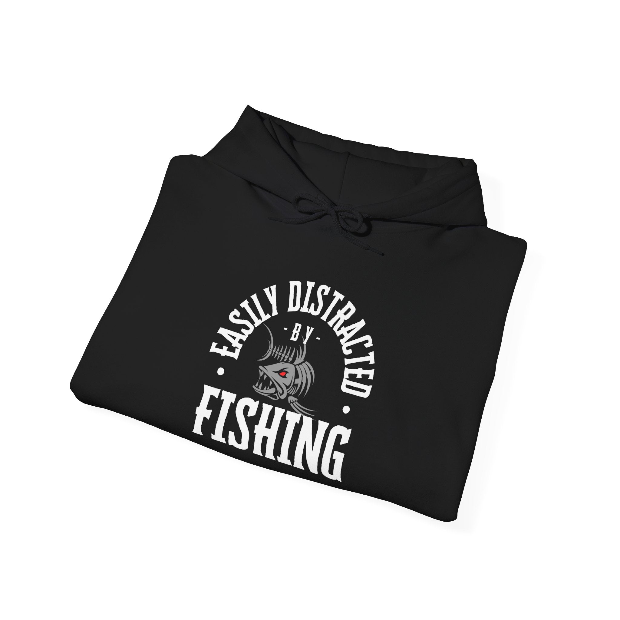"Easily Distracted by Fishing" Hoodie - Unisex Heavy Blend Sweatshirt for Fishing Lovers