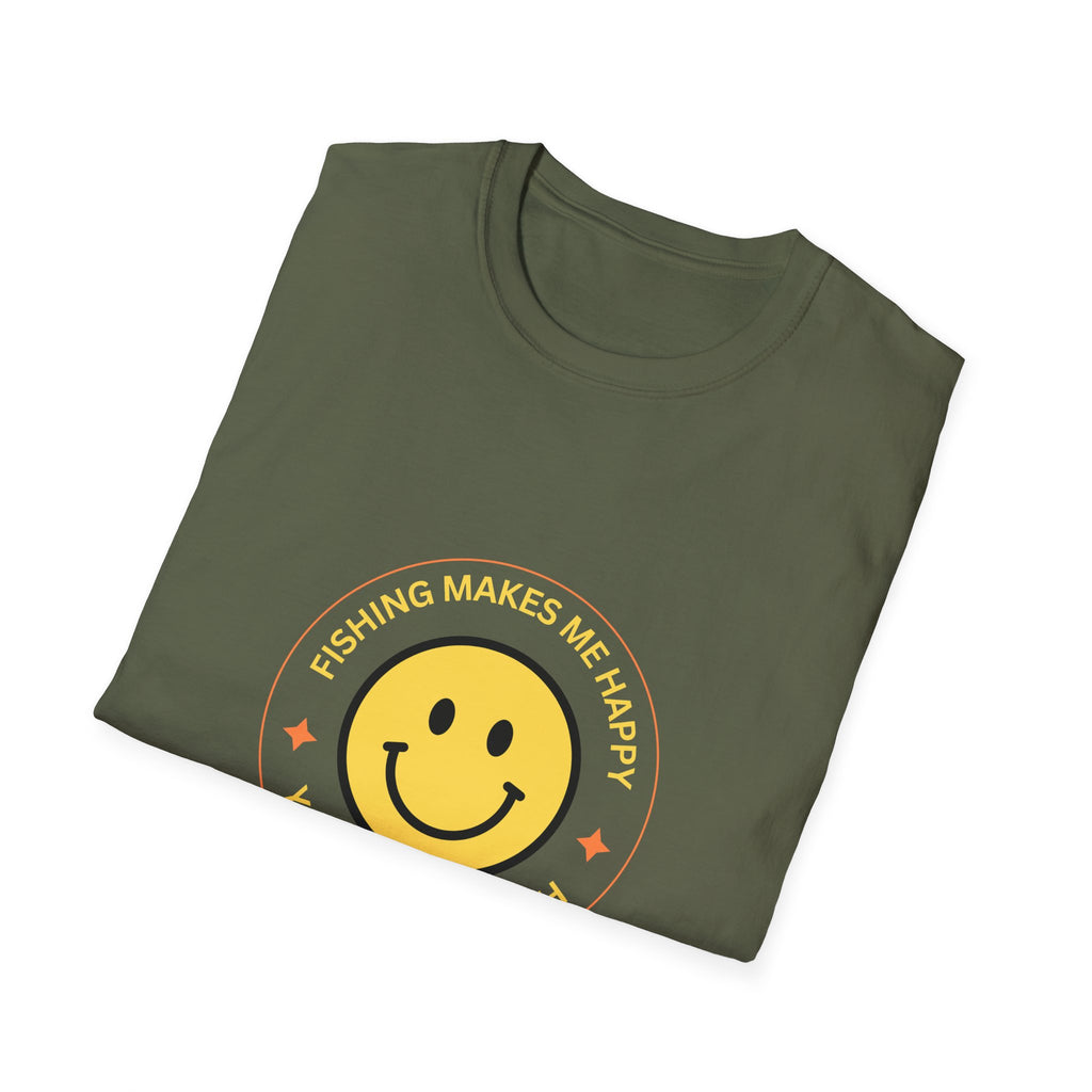 "Fishing Makes Me Happy" Unisex Softstyle T-Shirt