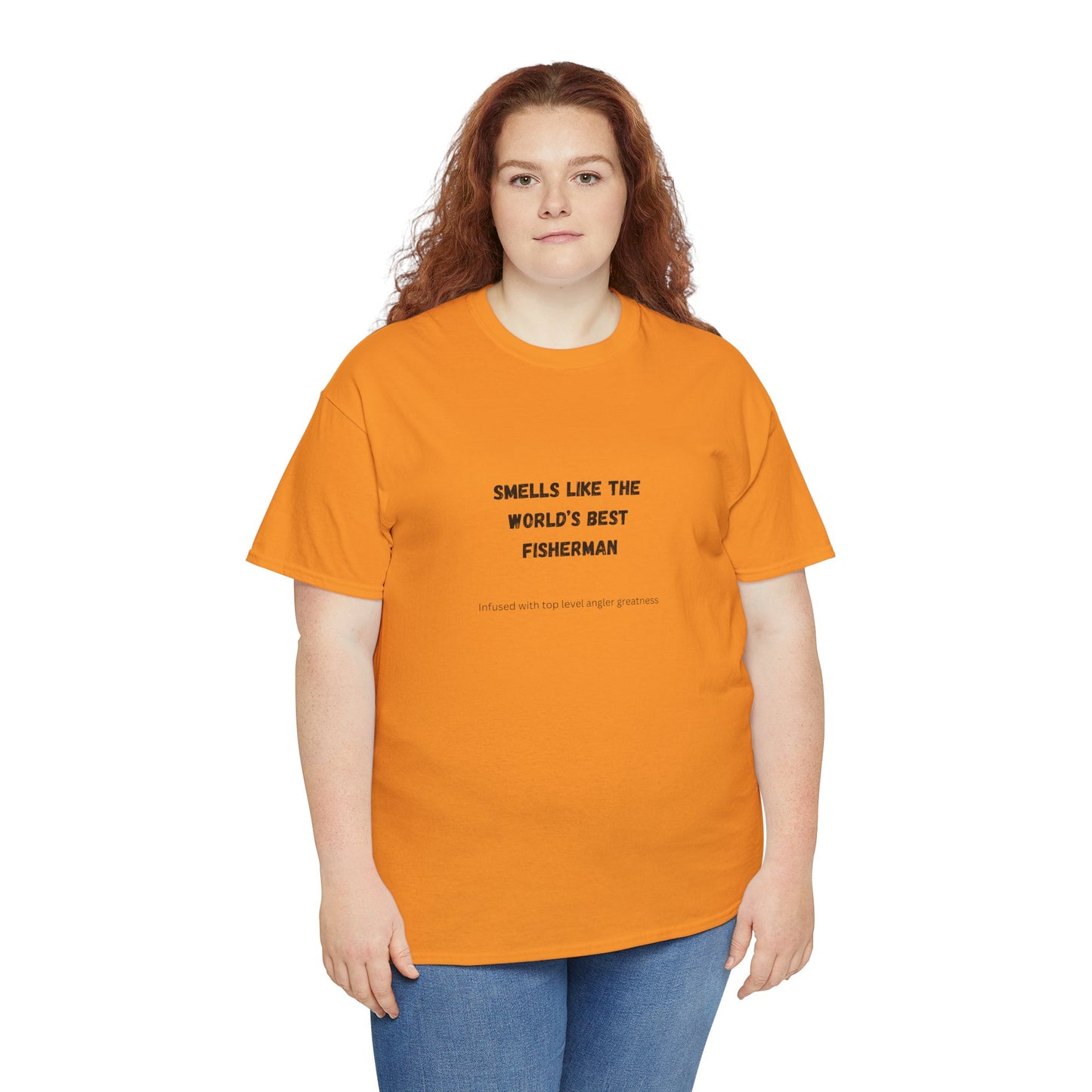 "Smells Like the World's Best Fisherman" Unisex Heavy Cotton Tee - Perfect Fishing Gift