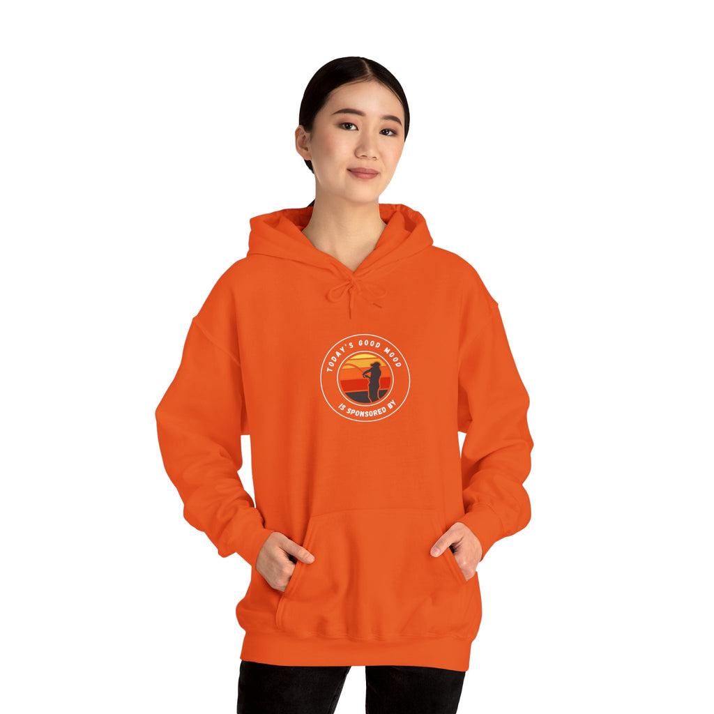 "Today's Good Mood Is Sponsored By Fishing" Retro-Inspired Unisex Hoodie with Cool Graphic Design