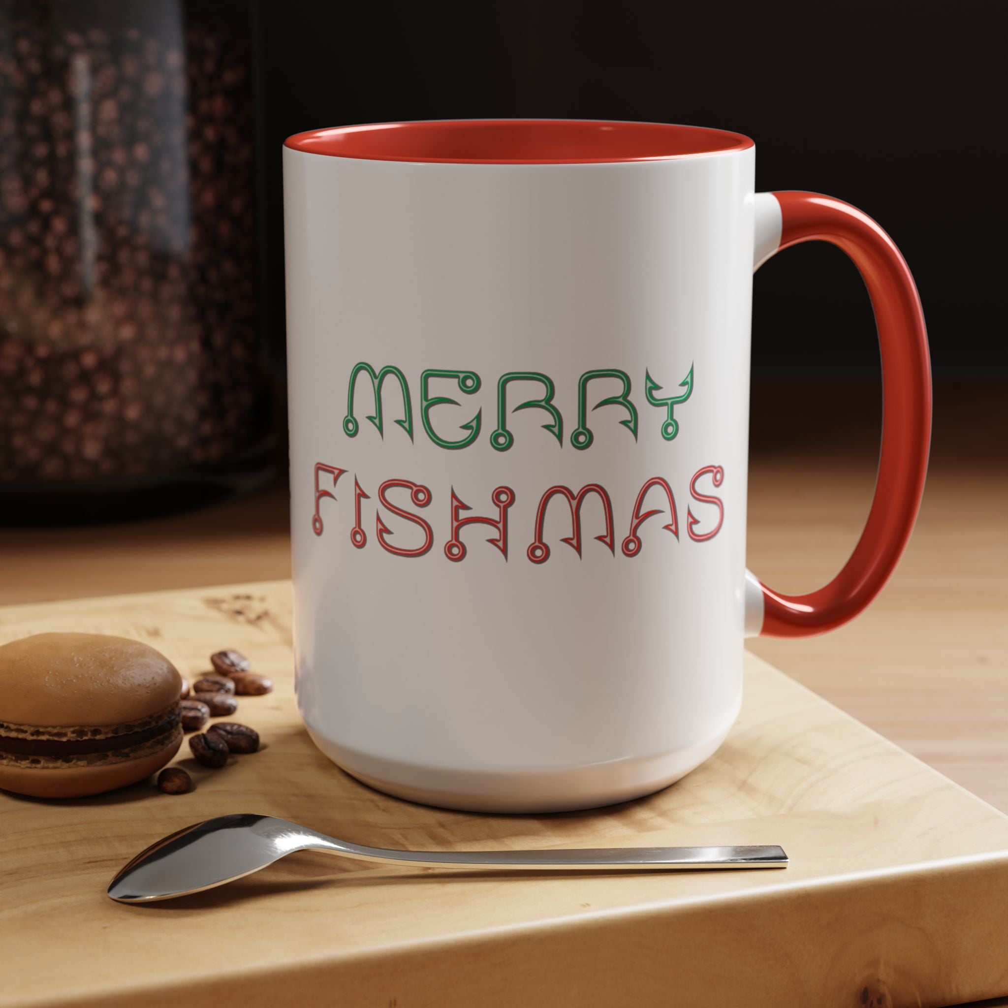 Merry Fishmas Coffee Mug — Funny Holiday Fishing Gift (11/15 oz)
