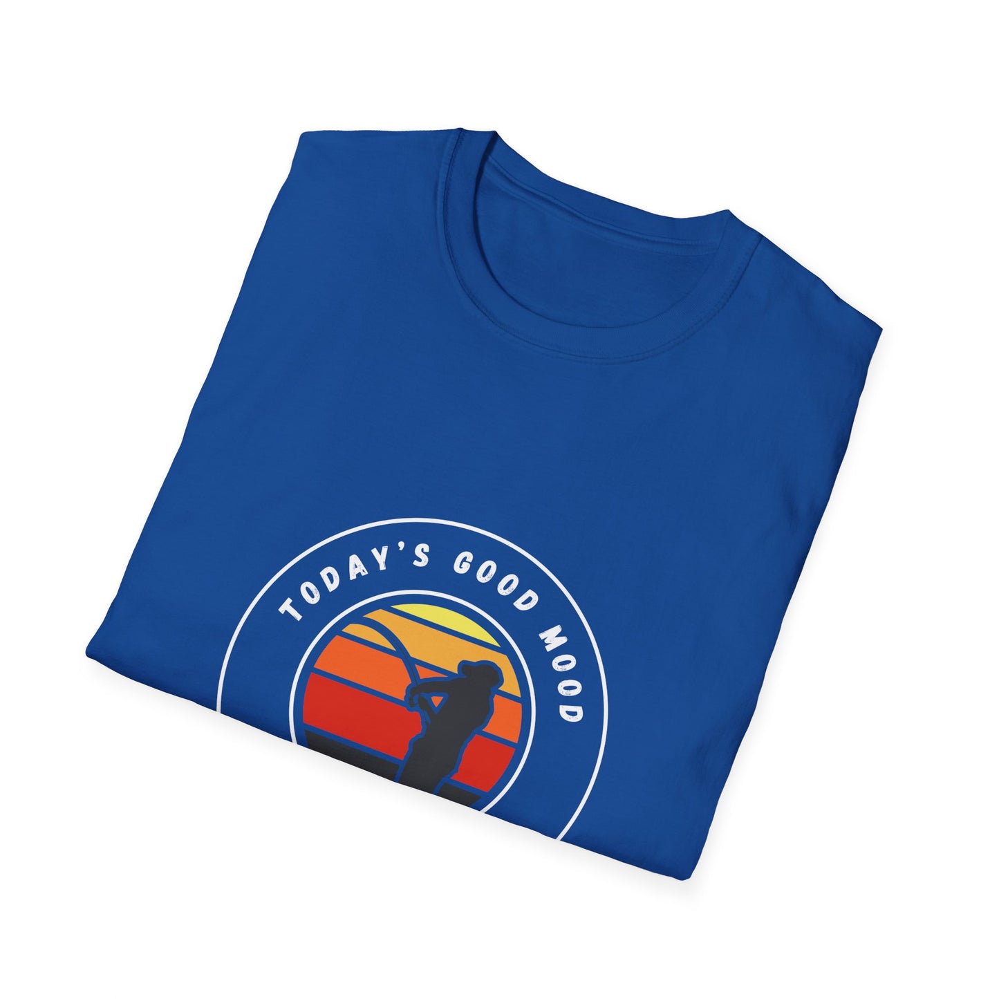 "Today's Good Mood Is Sponsored By Fishing" Unisex Softstyle T-Shirt.