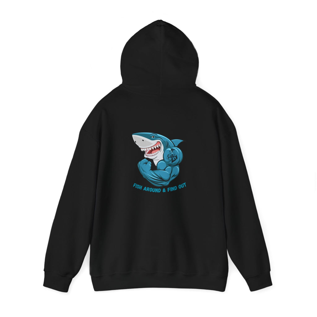 "FAFO - Fish Around and Find Out" Shark Unisex Heavy Blend™ Hooded Sweatshirt - Fun & Casual Streetwear