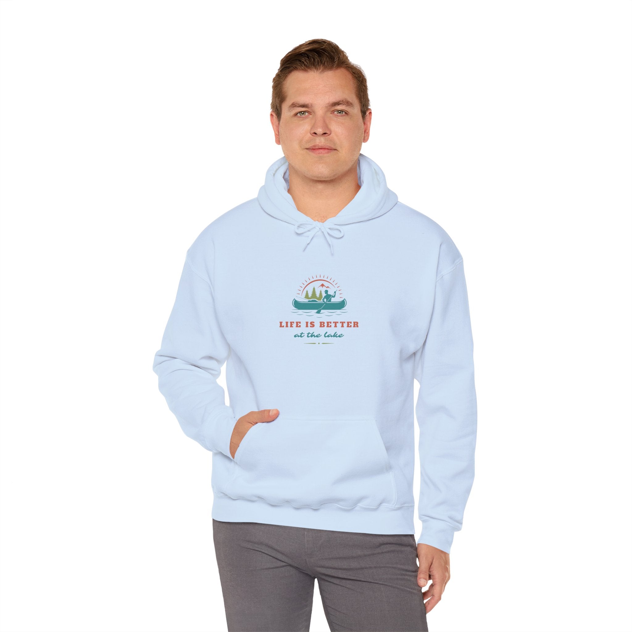 "Life Is Better at the Lake" Hoodie — Cozy Lake Cabin Hooded Sweatshirt