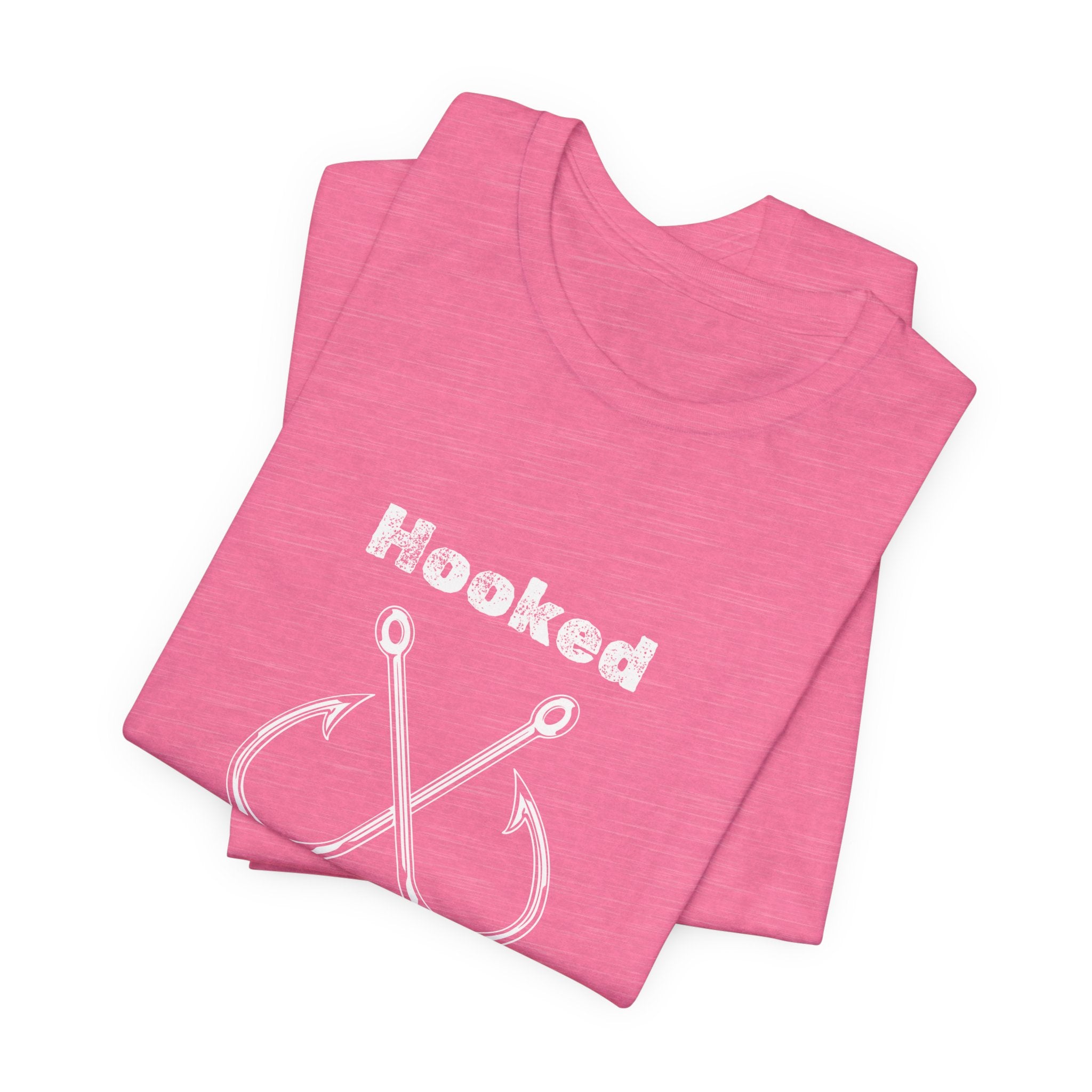 "Hooked for Life" Fishing Tee - Unisex Short Sleeve Shirt Express Delivery available.