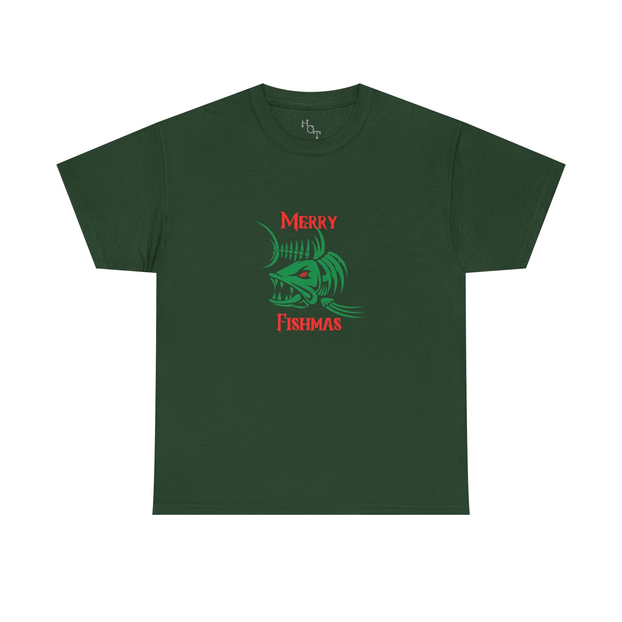 Fishmas Graphic Tee — "Merry Fishmas" Christmas Fishing T-Shirt