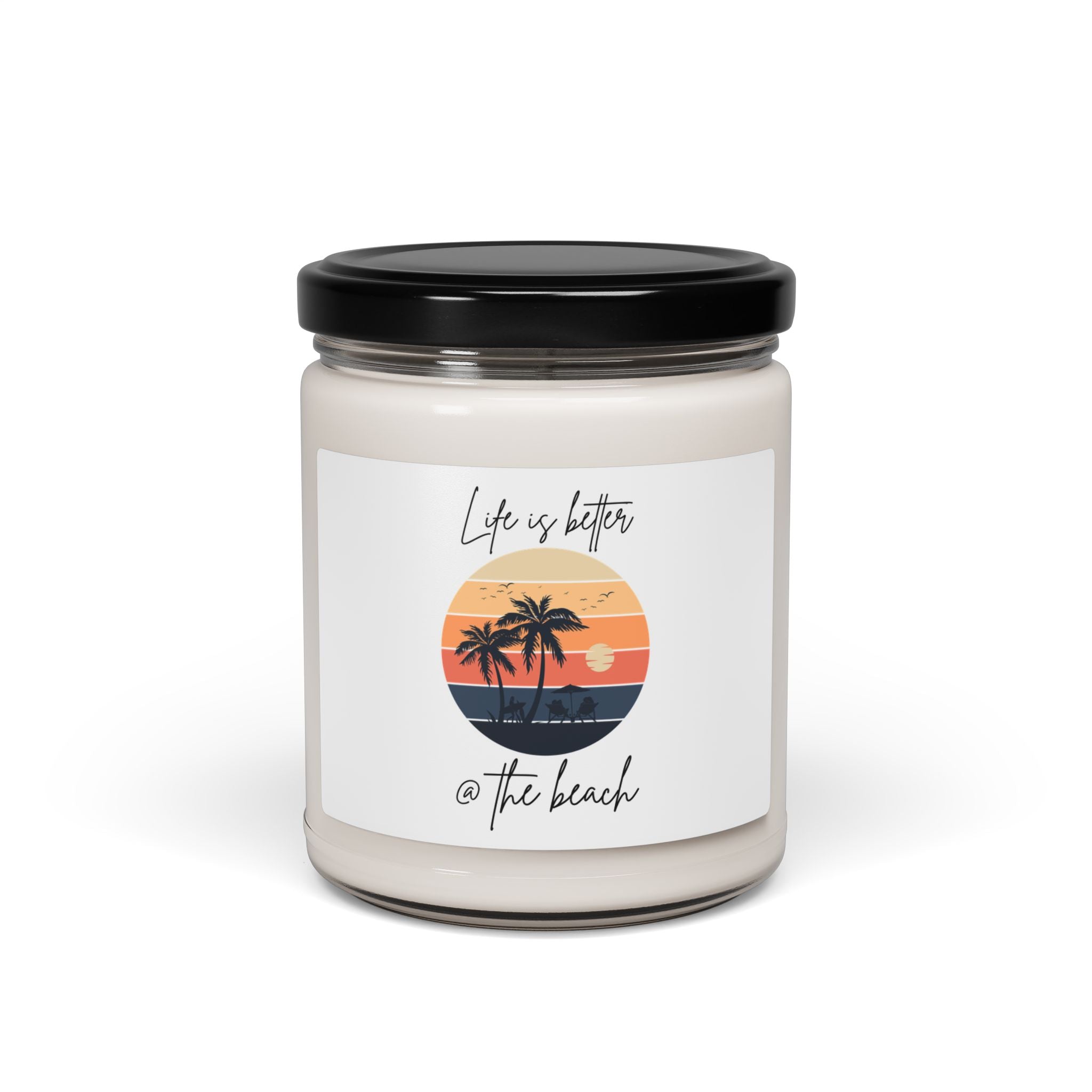 Beach Vibes Scented Soy Candle - "Life is Better @ the Beach" 9oz