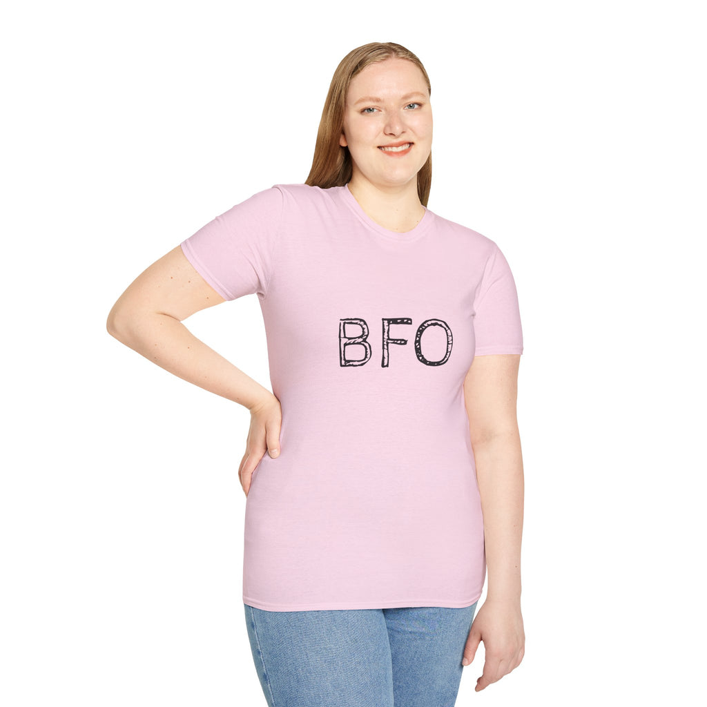"BFO: Boat Flips Only" Unisex Softstyle T-Shirt - Perfect for Fishing Enthusiasts