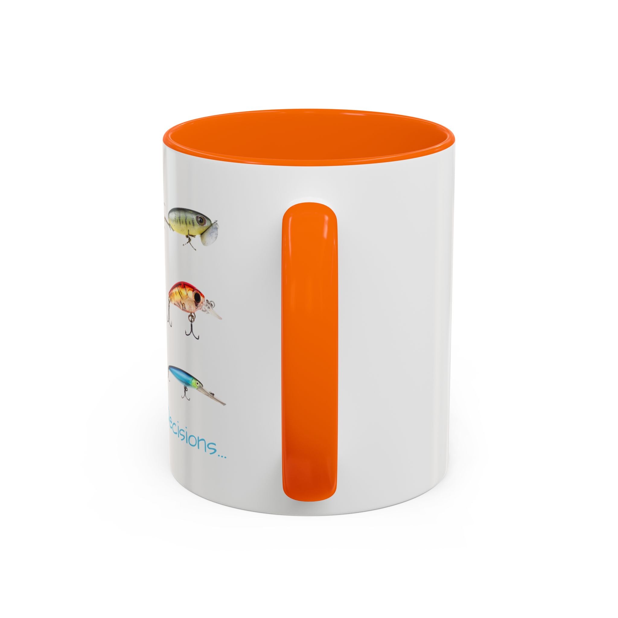 Angler's Accent Coffee Mug - "Decisions...Decisions..." Perfect for Fishing Enthusiasts