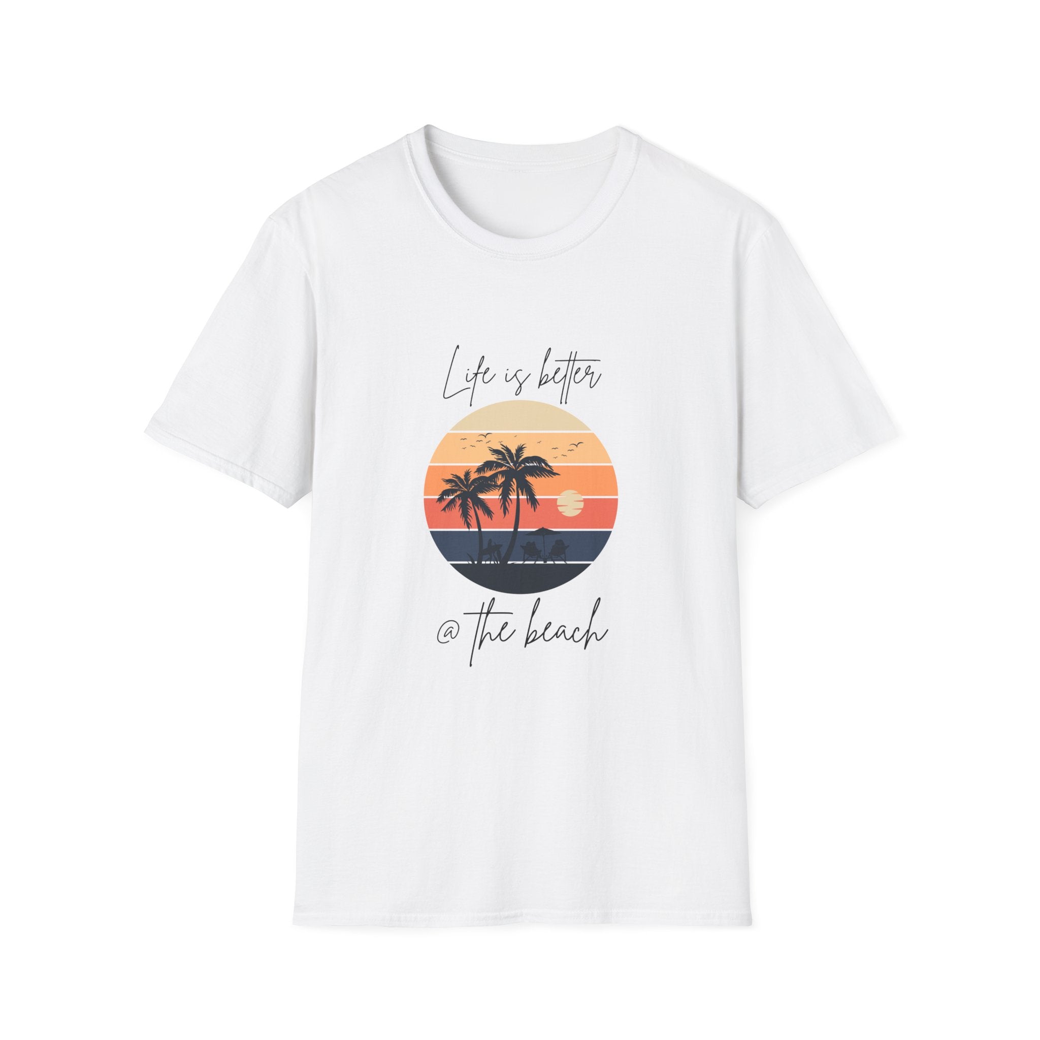 Life is Better @ The Beach Unisex Softstyle T-Shirt