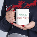 Merry Christmas Ceramic Mug — Festive Red & Green Holiday Coffee Cup (11oz, 15oz)