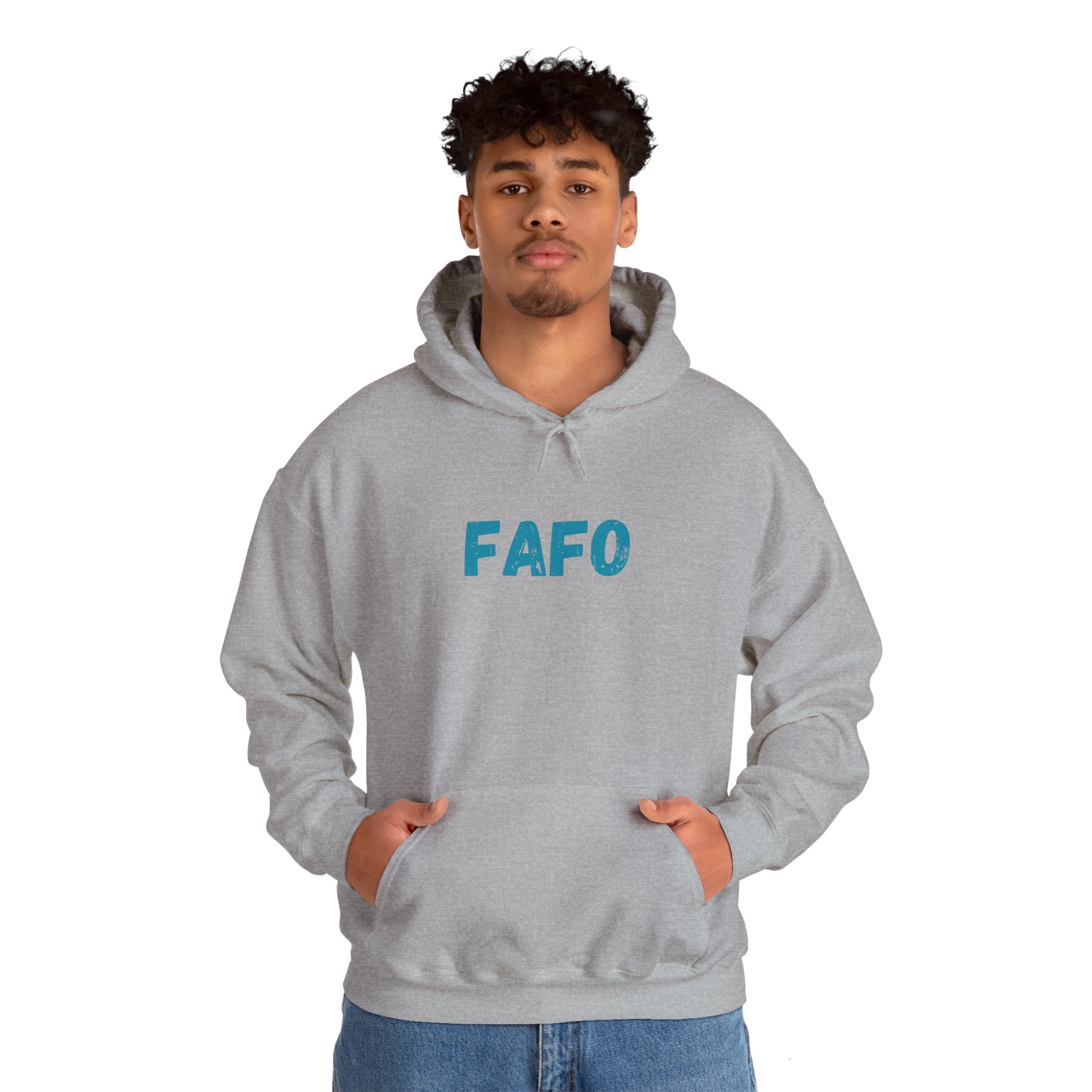 "FAFO - Fish Around and Find Out" Shark Unisex Heavy Blend™ Hooded Sweatshirt - Fun & Casual Streetwear