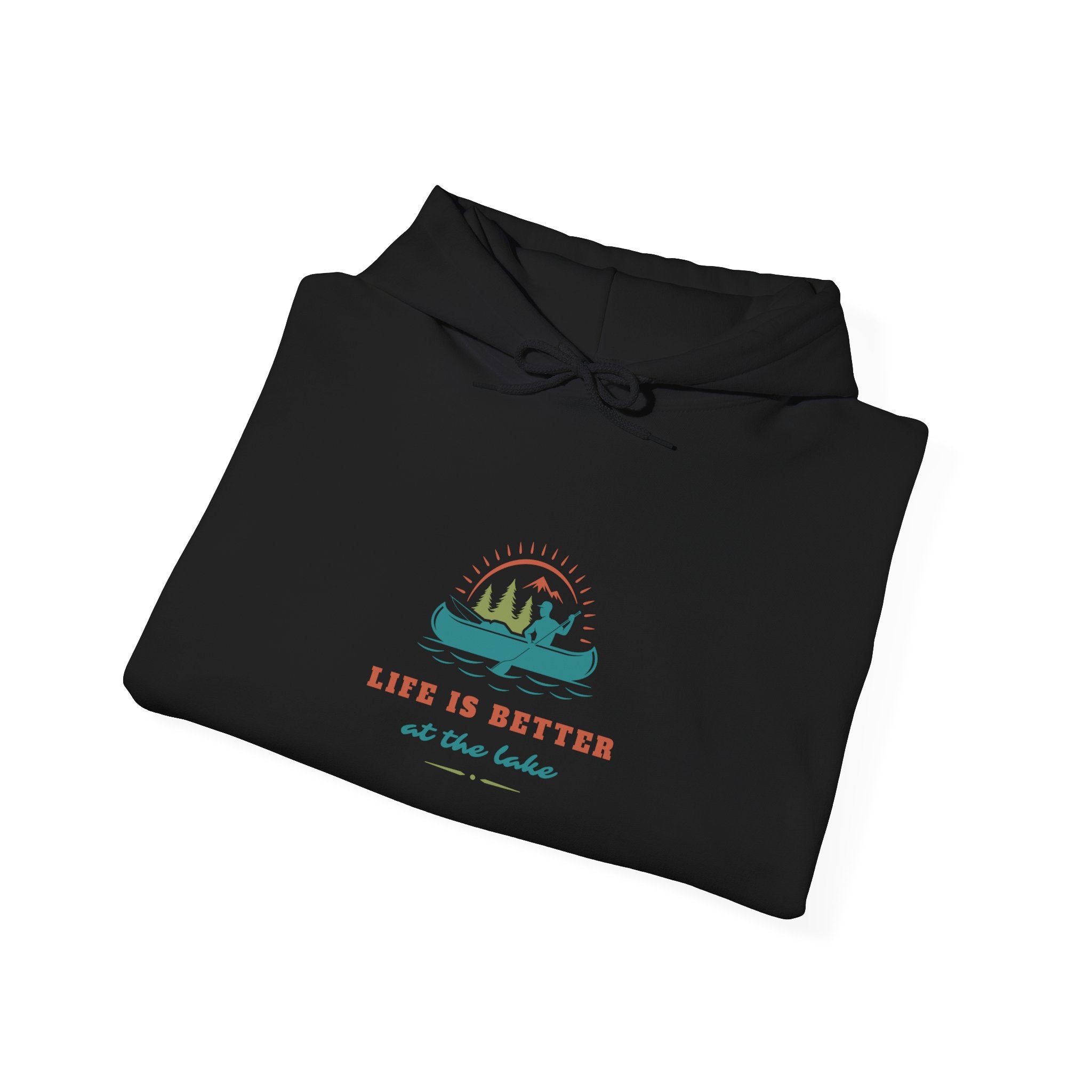 "Life Is Better at the Lake" Hoodie — Cozy Lake Cabin Hooded Sweatshirt