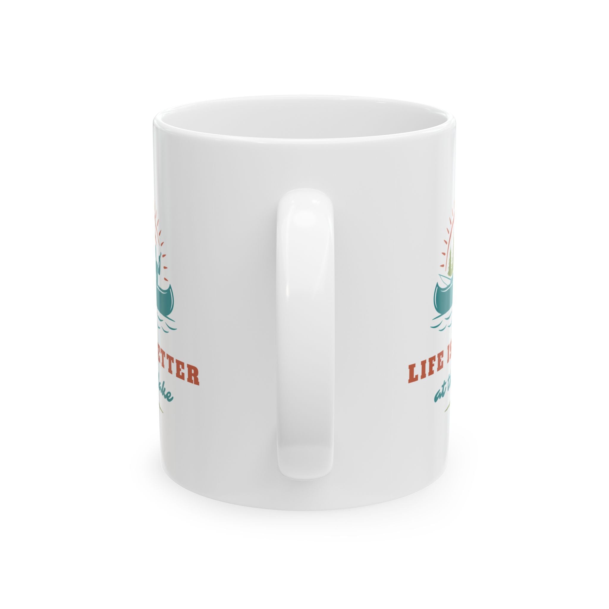 "Life Is Better At The Lake" Fishing Lifestyle Ceramic Mug (11oz/15oz) — Gift for Anglers