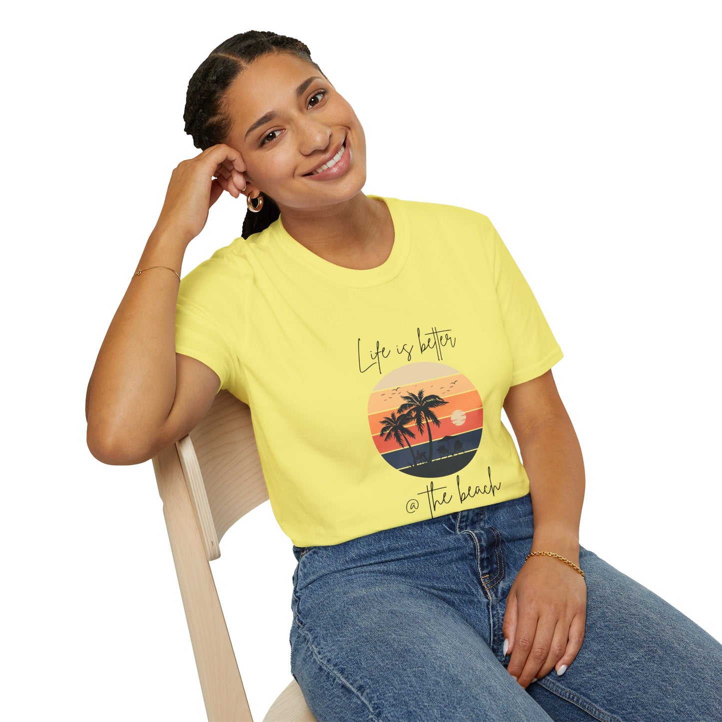 Life is Better @ The Beach Unisex Softstyle T-Shirt