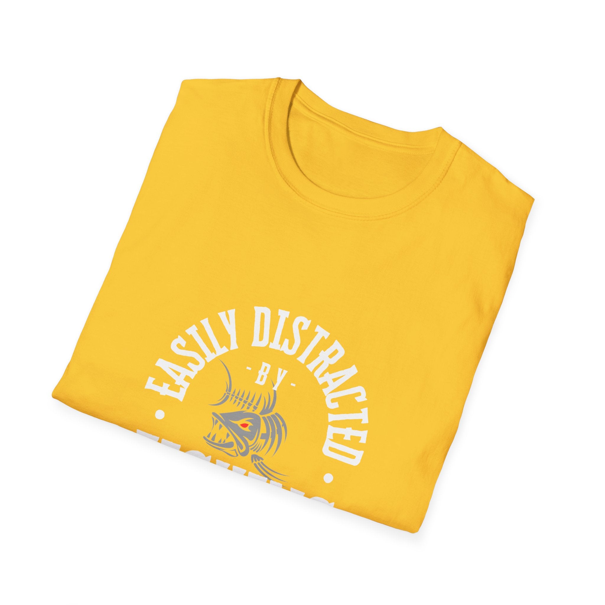 "Easily Distracted by Fishing" Unisex Softstyle T-Shirt