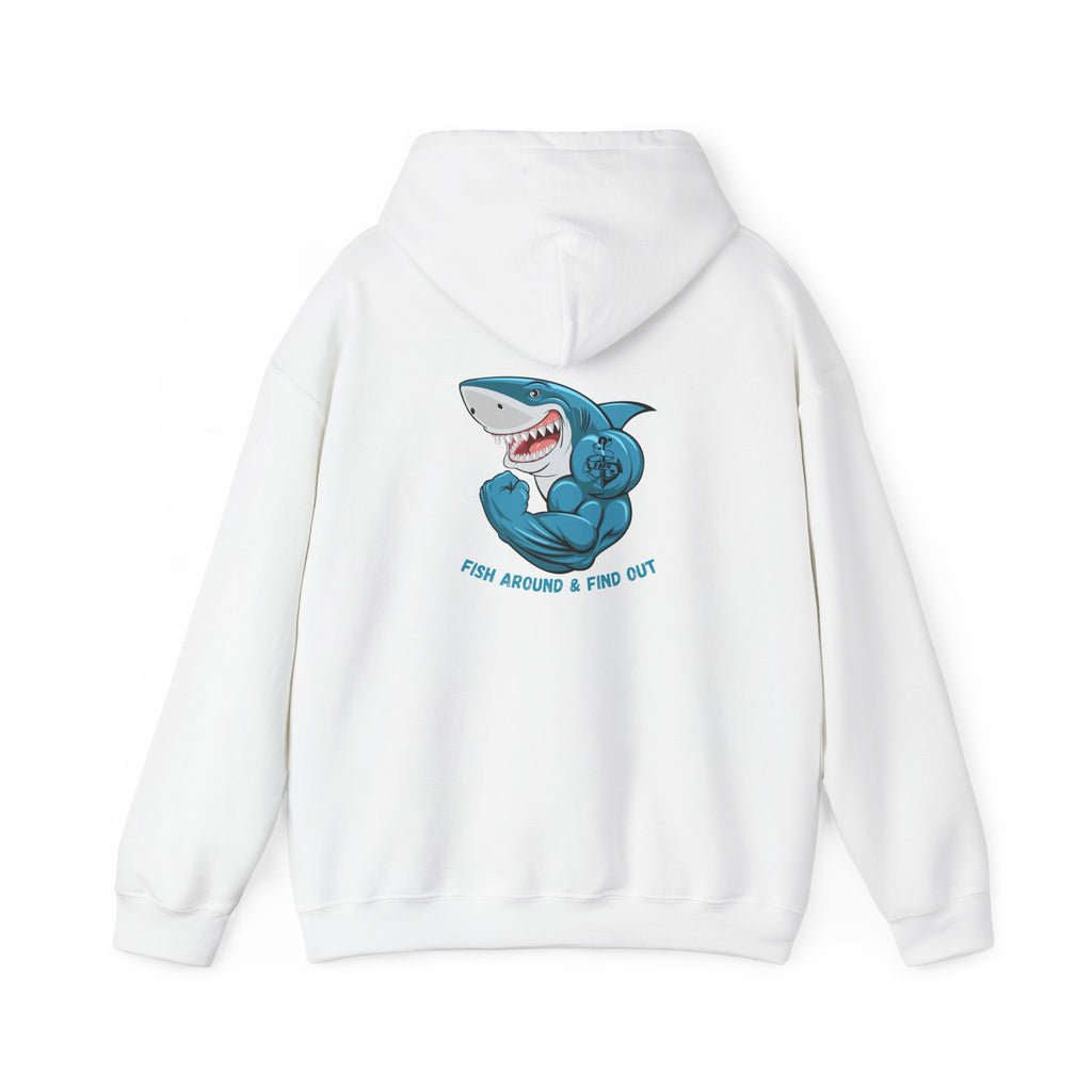 "FAFO - Fish Around and Find Out" Shark Unisex Heavy Blend™ Hooded Sweatshirt - Fun & Casual Streetwear