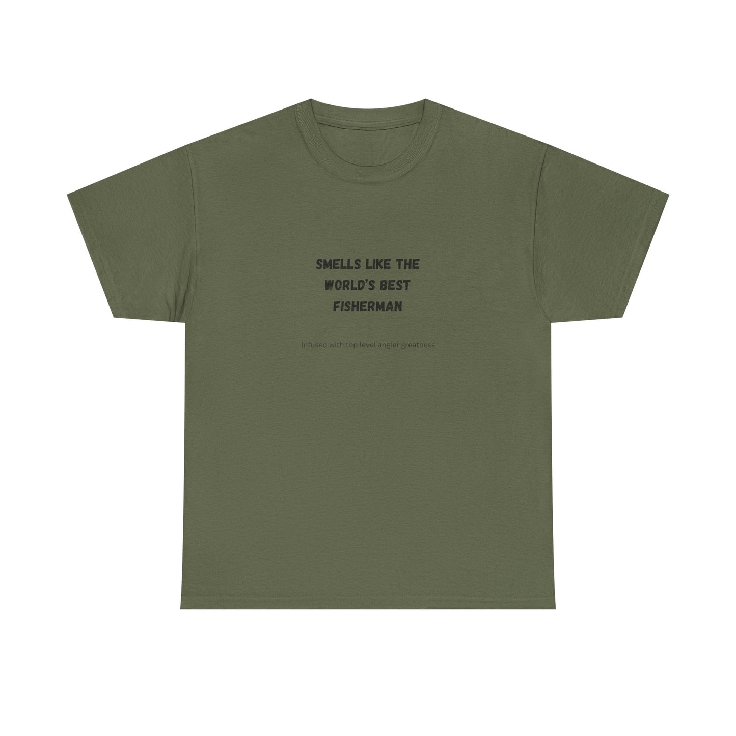 "Smells Like the World's Best Fisherman" Unisex Heavy Cotton Tee - Perfect Fishing Gift