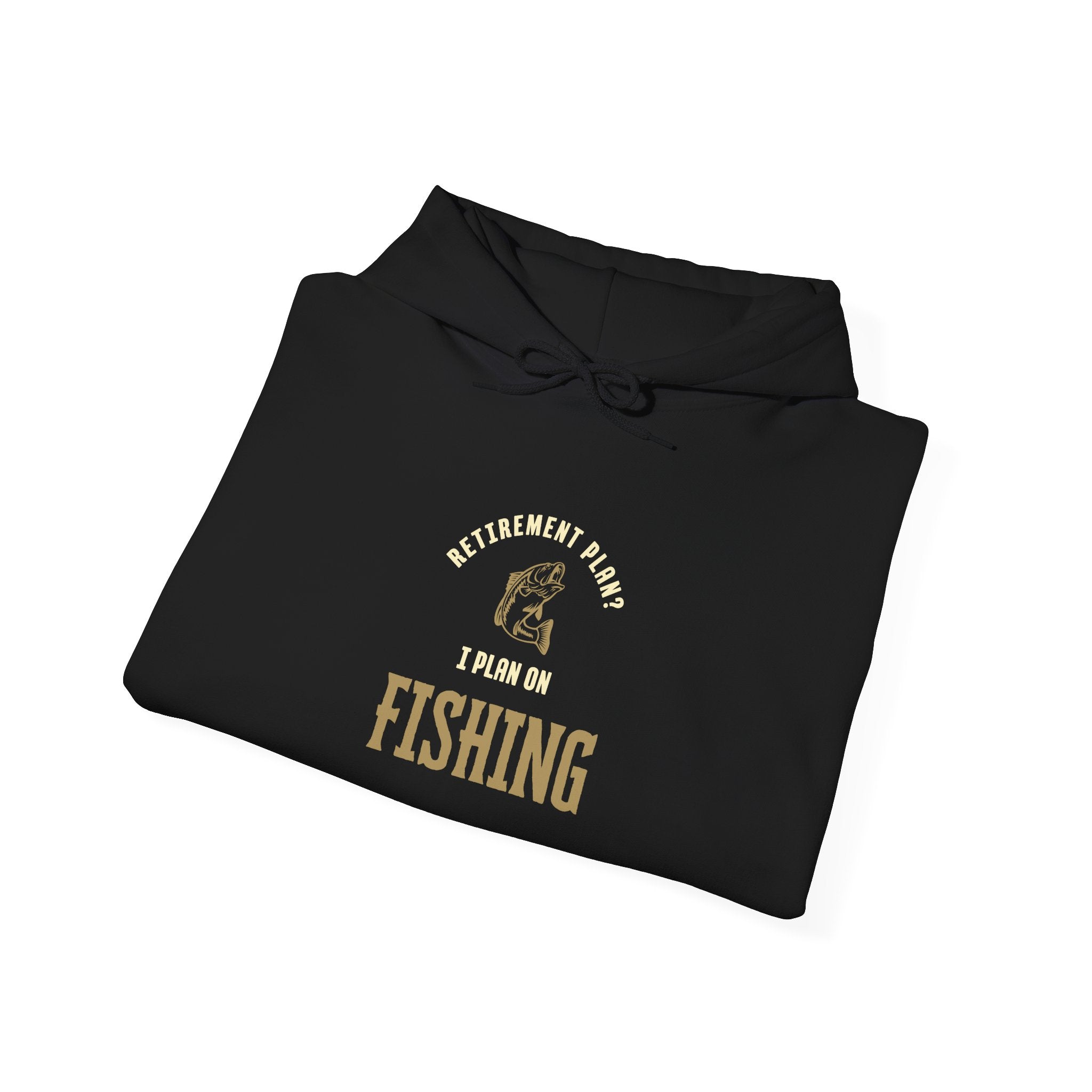 Fishing Enthusiast Hoodie – "Retirement Plan? I Plan on Fishing" Unisex Heavy Blend Sweatshirt