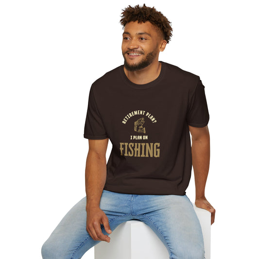 Unisex "Retirement Plan? I Plan on Fishing" Softstyle T-Shirt.