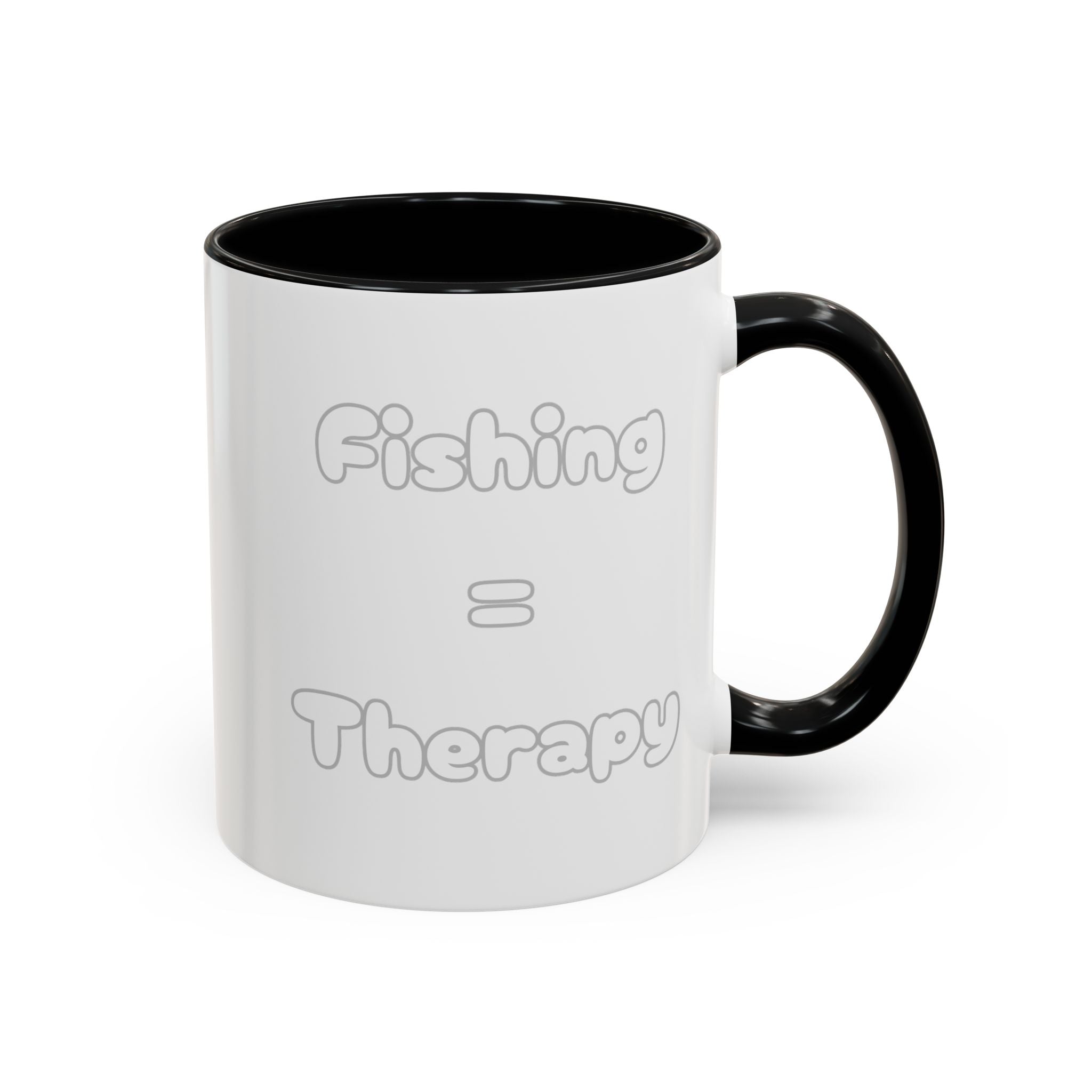 "Fishing = Therapy" Accent Coffee Mug (11, 15oz)