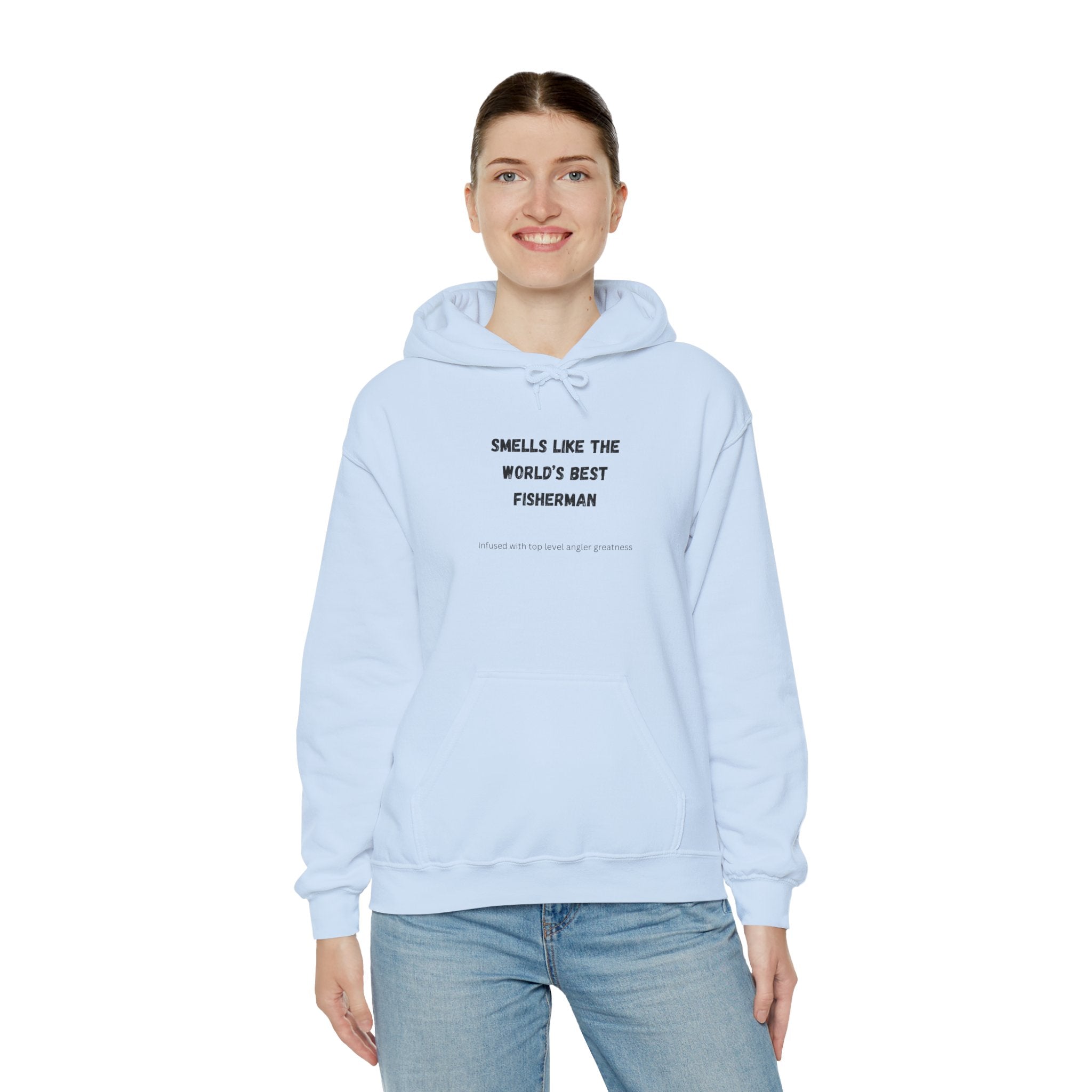 "Smells Like The World's Best Fisherman" Hoodie for Fishing Enthusiasts