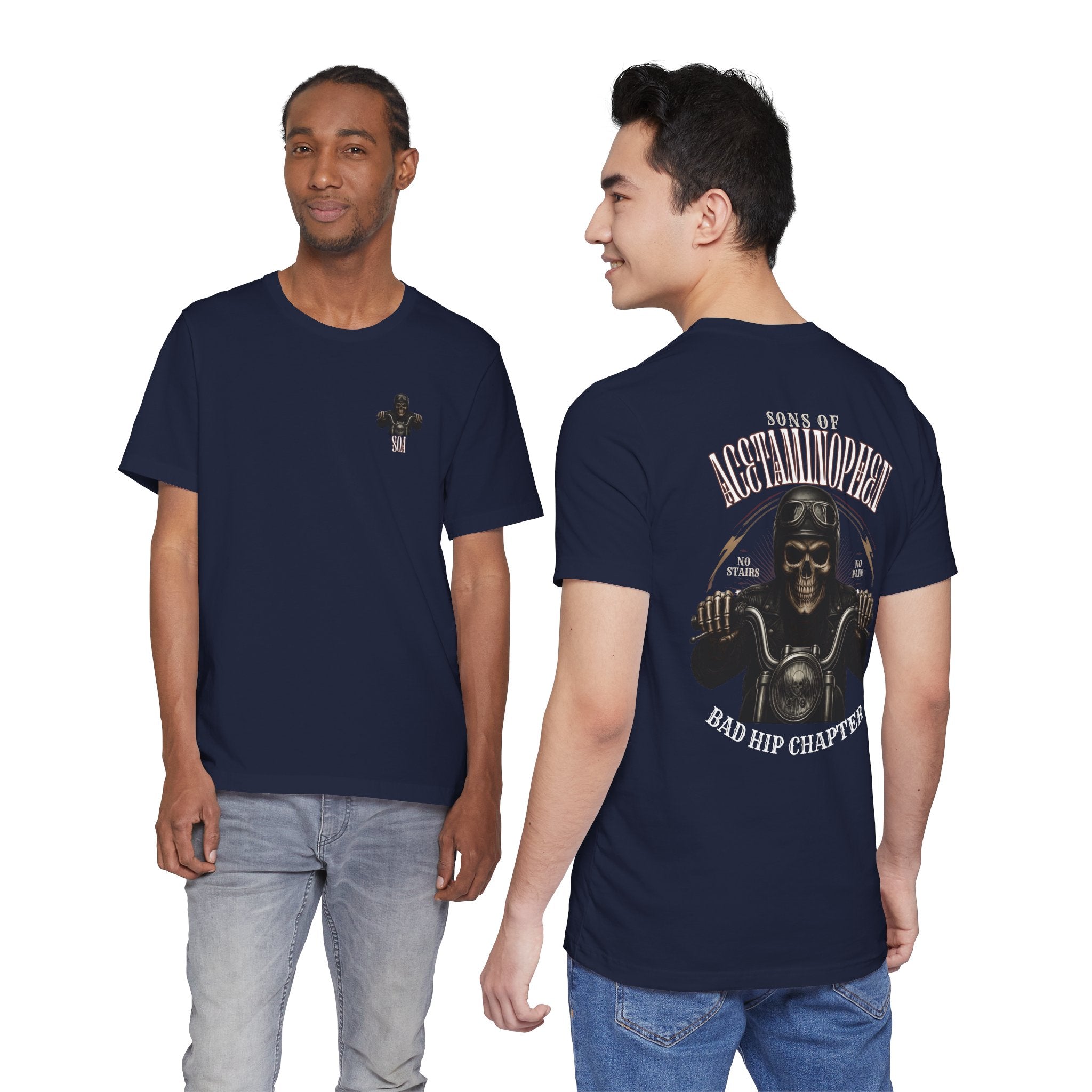 Skull Biker Tee — "Sons of Acetaminophen" Motorcycle T‑Shirt