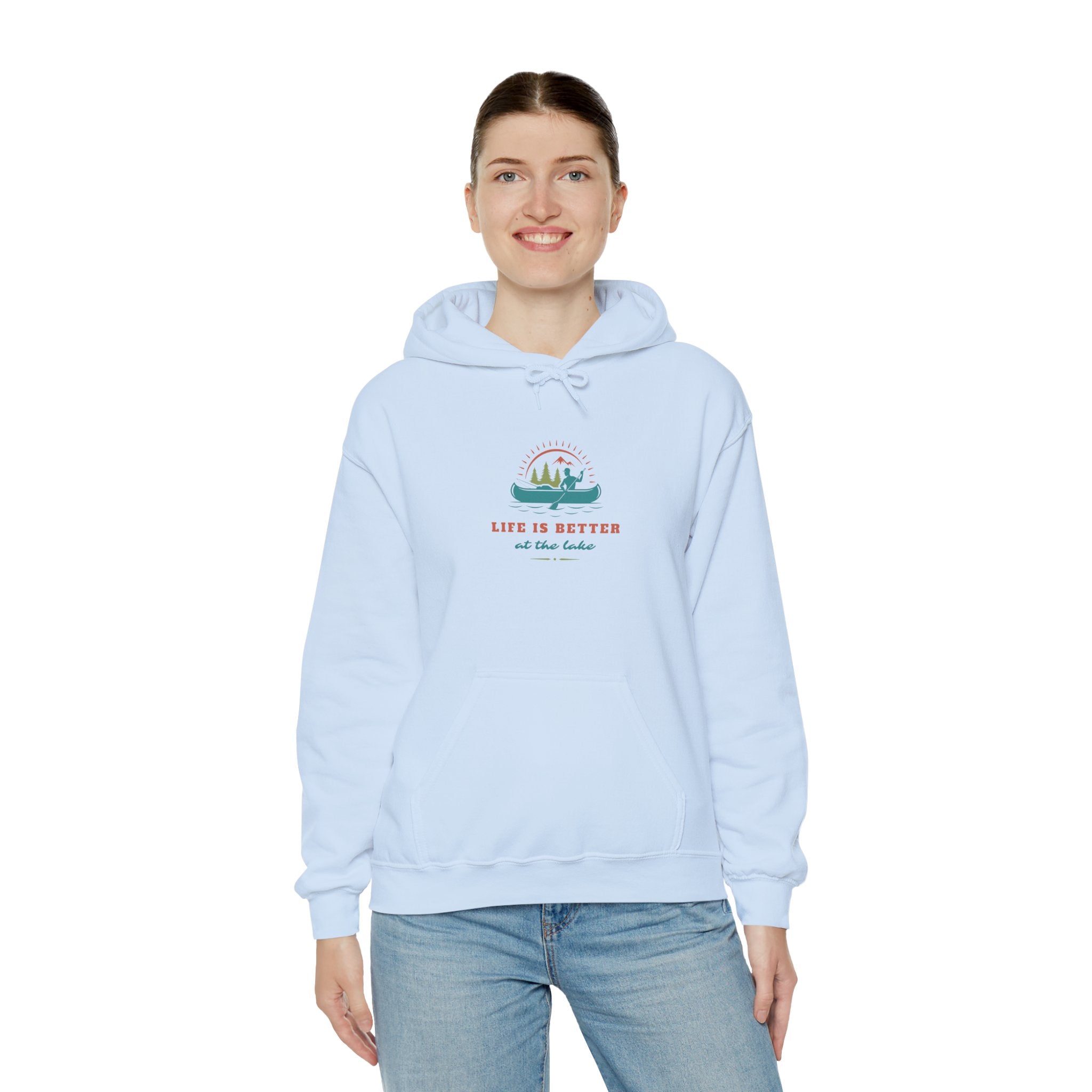 "Life Is Better at the Lake" Hoodie — Cozy Lake Cabin Hooded Sweatshirt