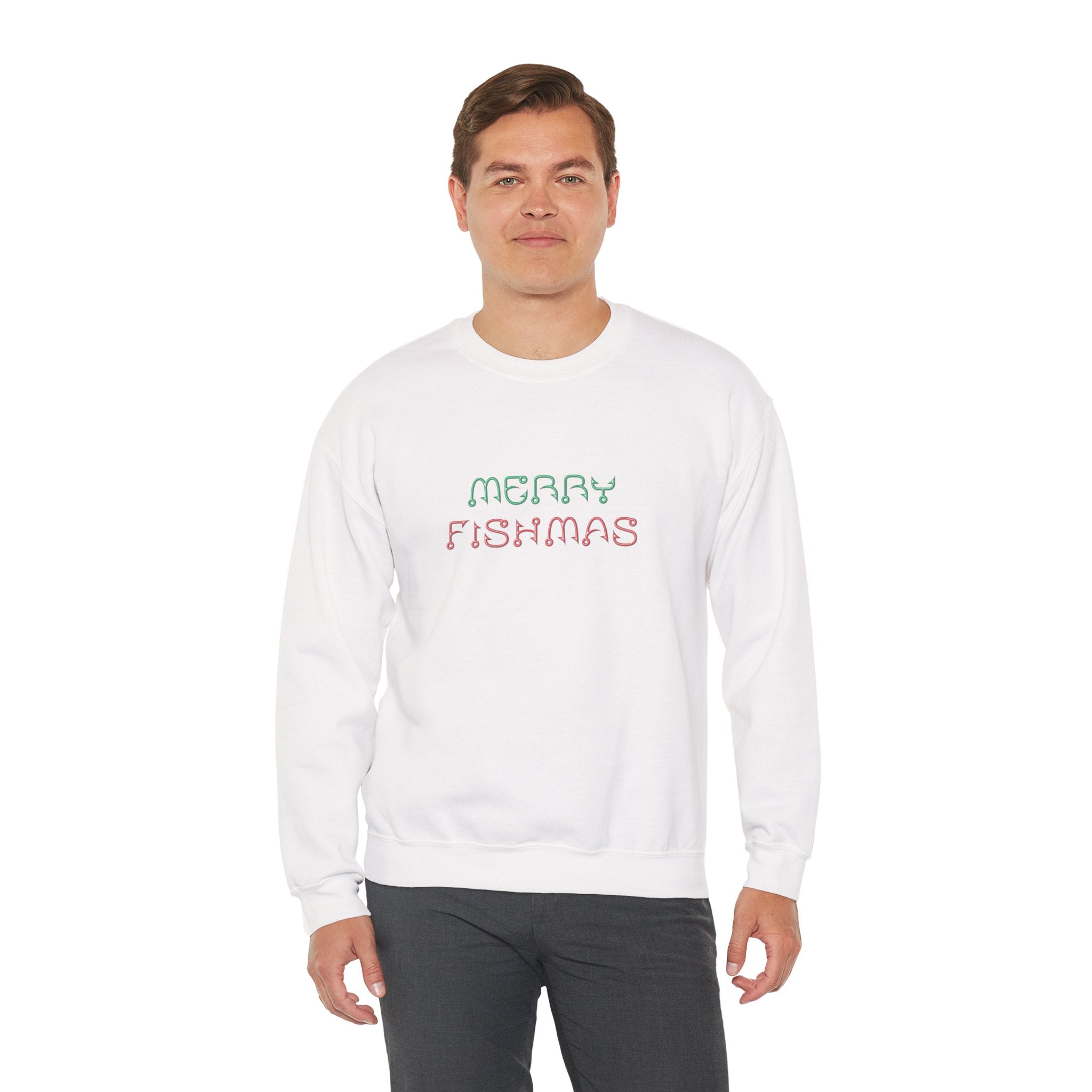 Sweatshirt — "Merry Fishmas" Pastel Holiday Crewneck