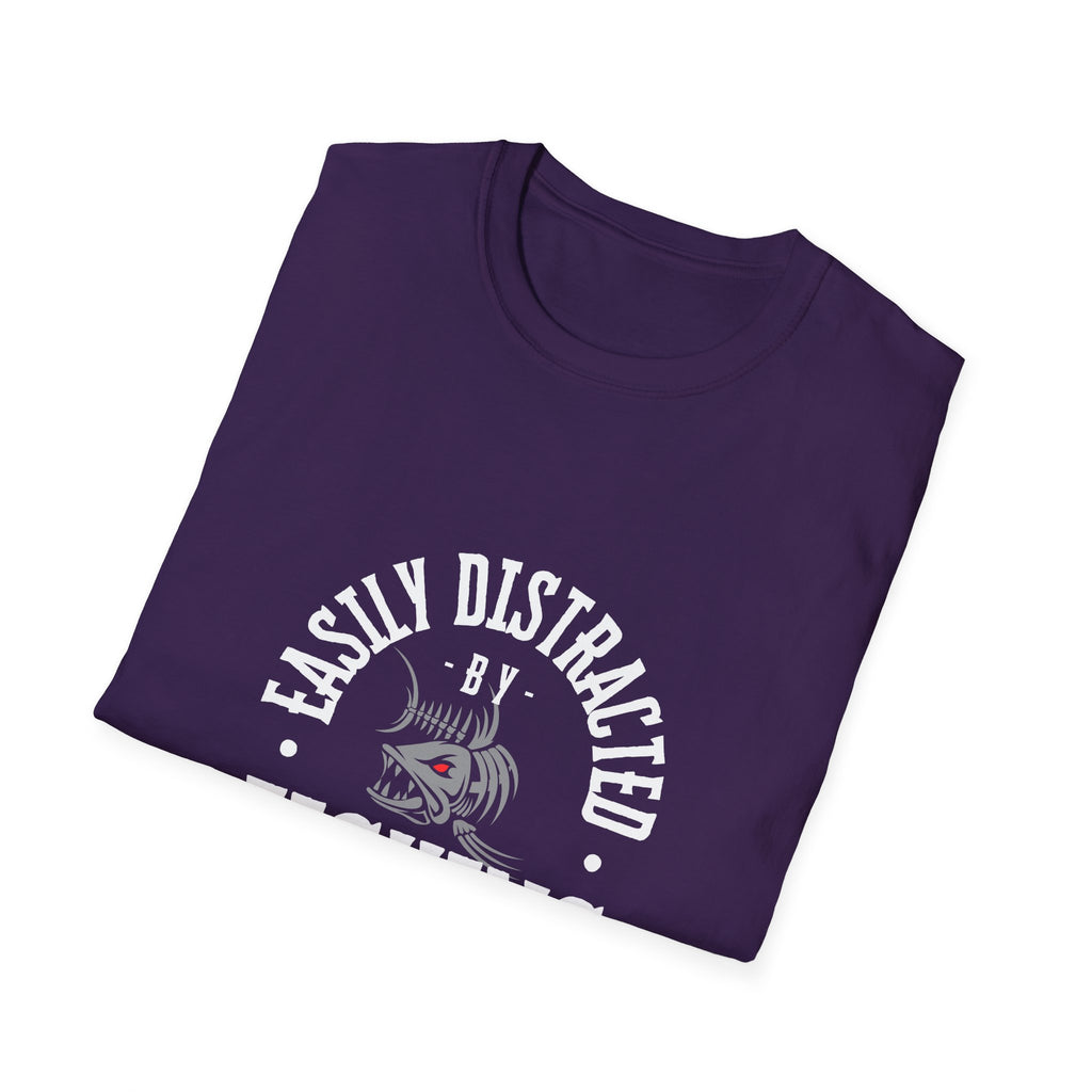 "Easily Distracted by Fishing" Unisex Softstyle T-Shirt