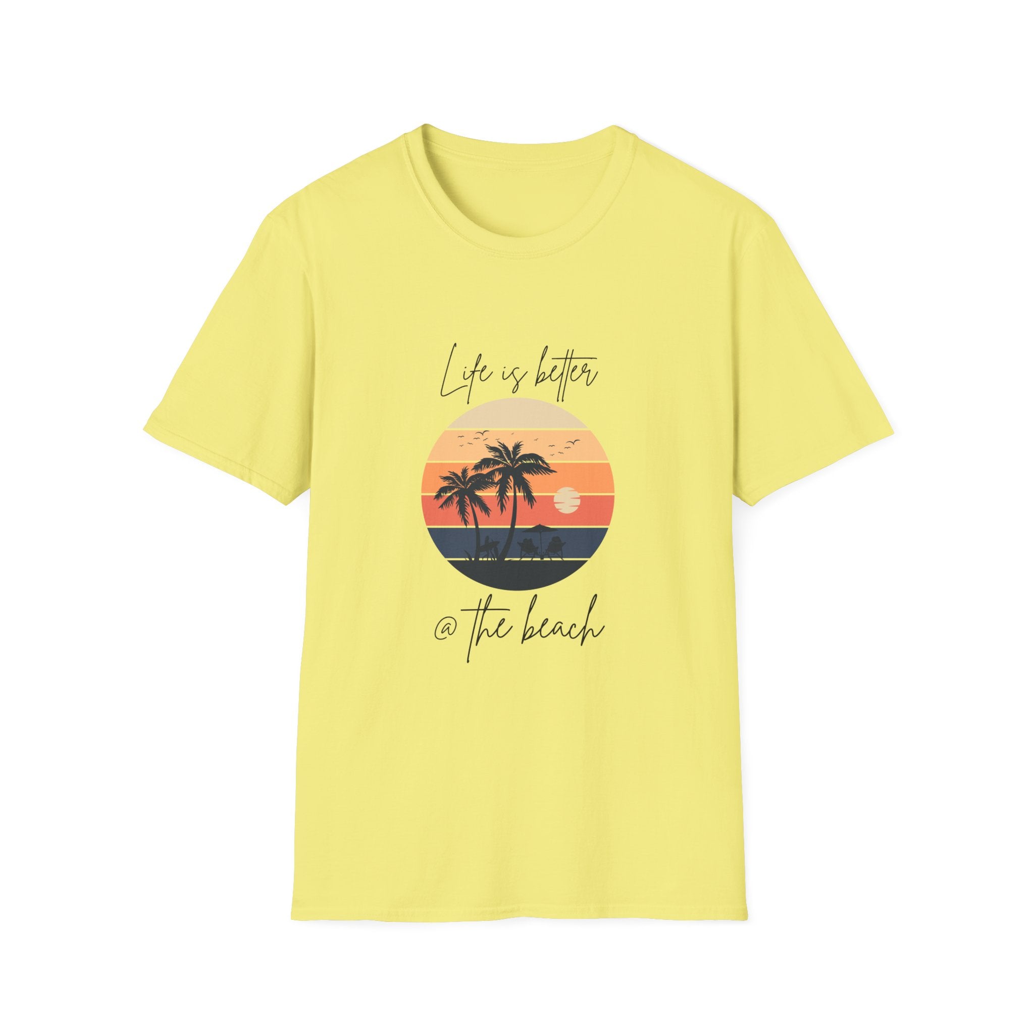 Life is Better @ The Beach Unisex Softstyle T-Shirt