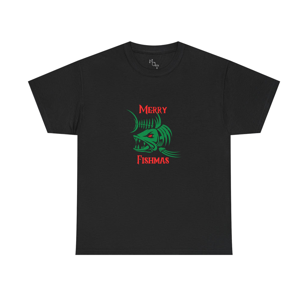 Fishmas Graphic Tee — "Merry Fishmas" Christmas Fishing T-Shirt