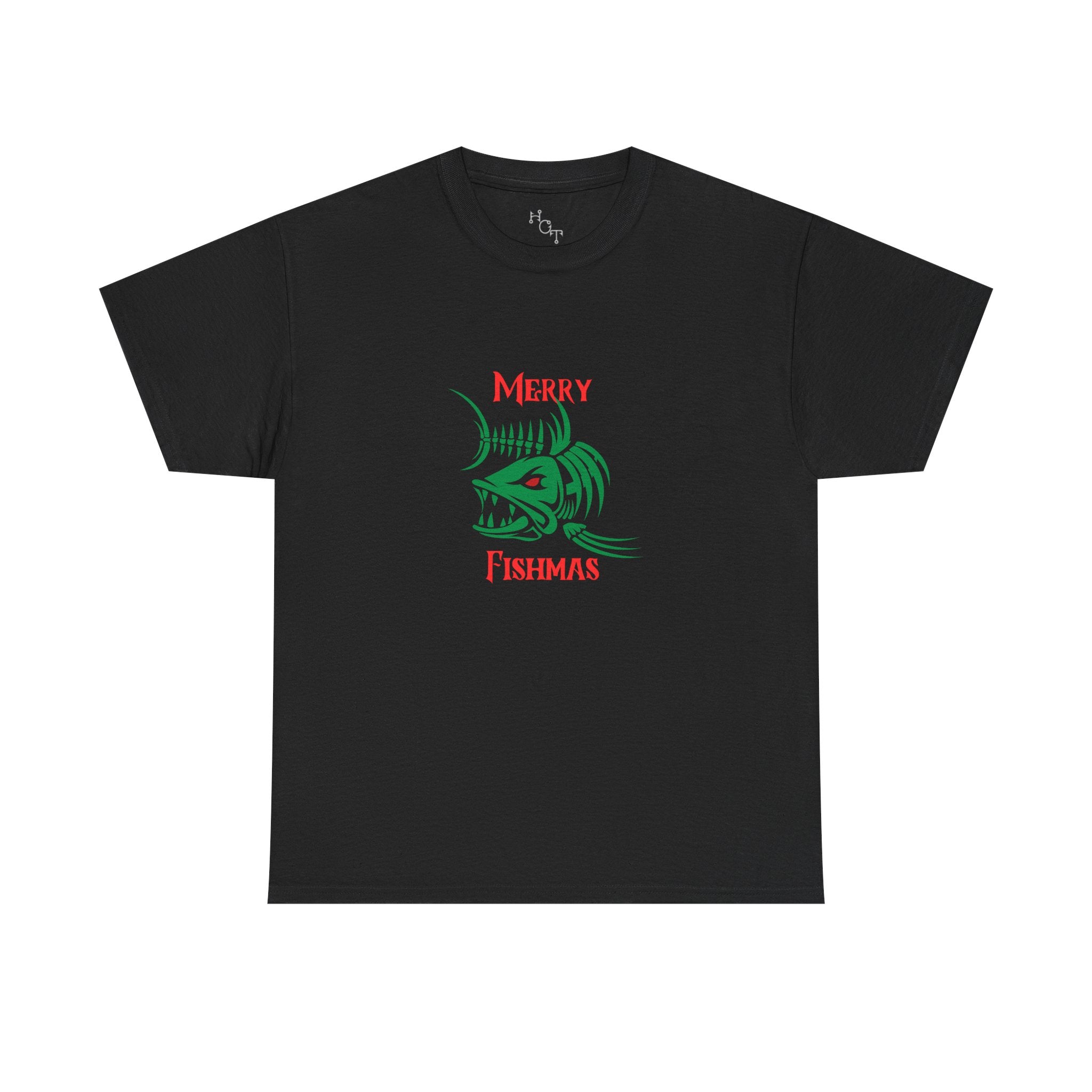 Fishmas Graphic Tee — "Merry Fishmas" Christmas Fishing T-Shirt