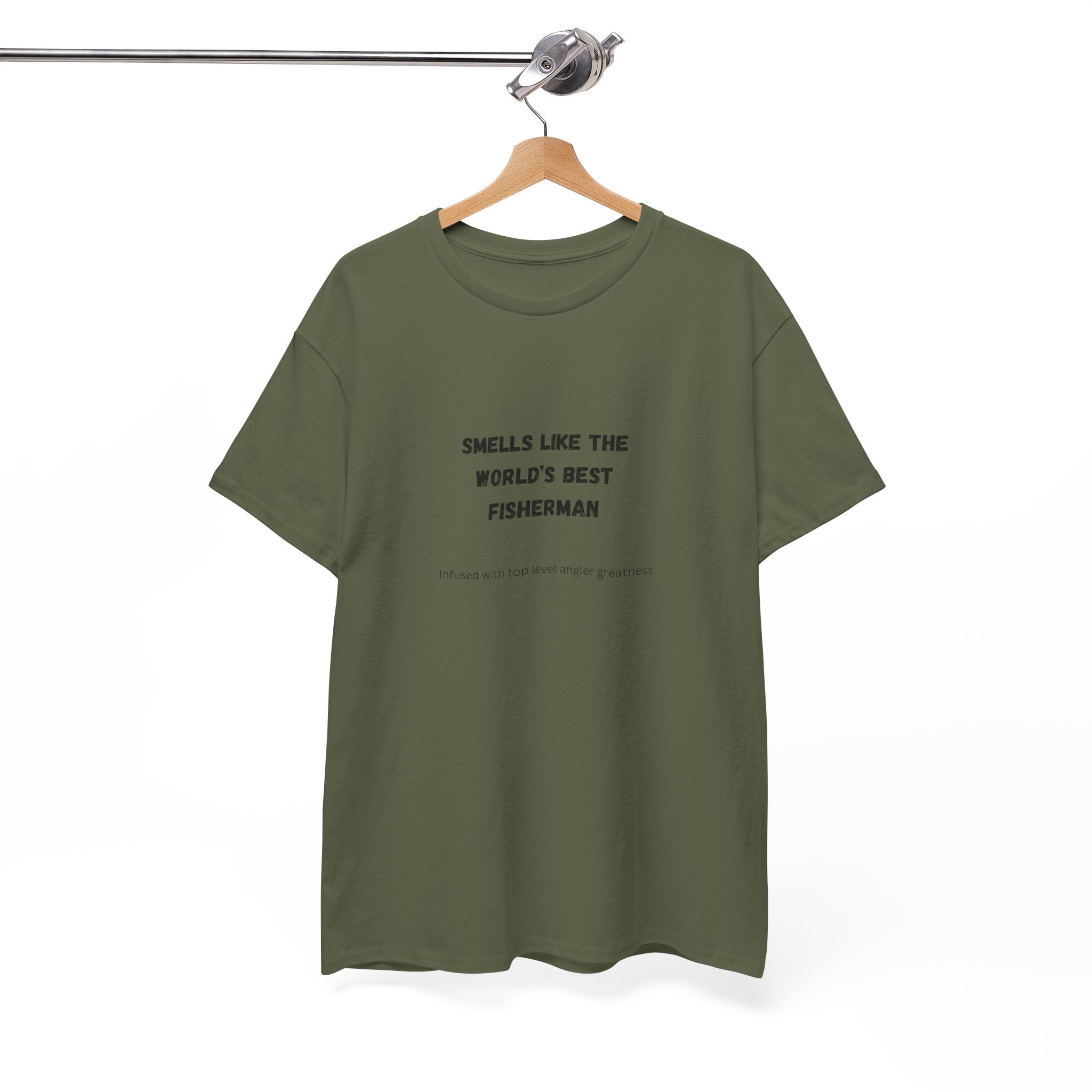 "Smells Like the World's Best Fisherman" Unisex Heavy Cotton Tee - Perfect Fishing Gift