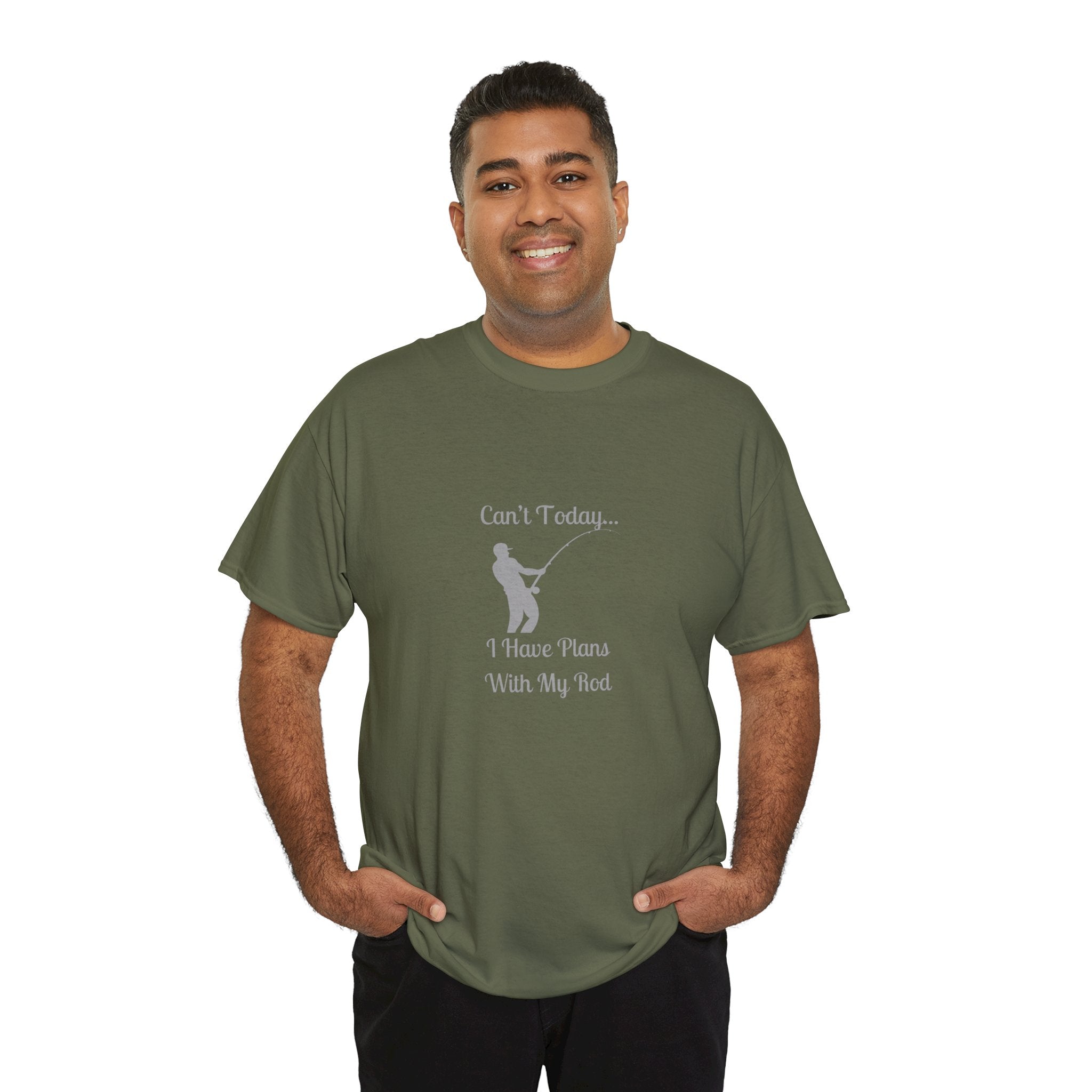 Fishing T-Shirt - "Can't Today... I Have Plans With My Rod" Casual Angler Tee