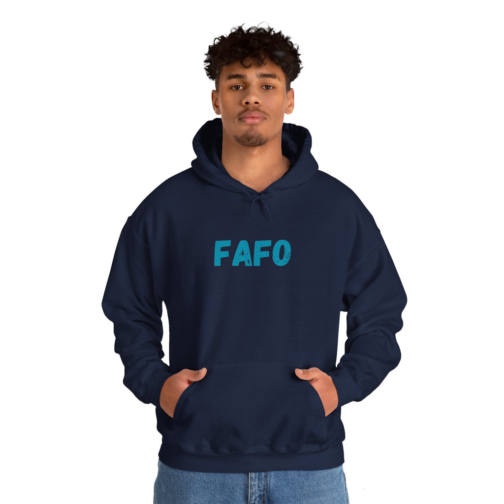 "FAFO - Fish Around and Find Out" Shark Unisex Heavy Blend™ Hooded Sweatshirt - Fun & Casual Streetwear