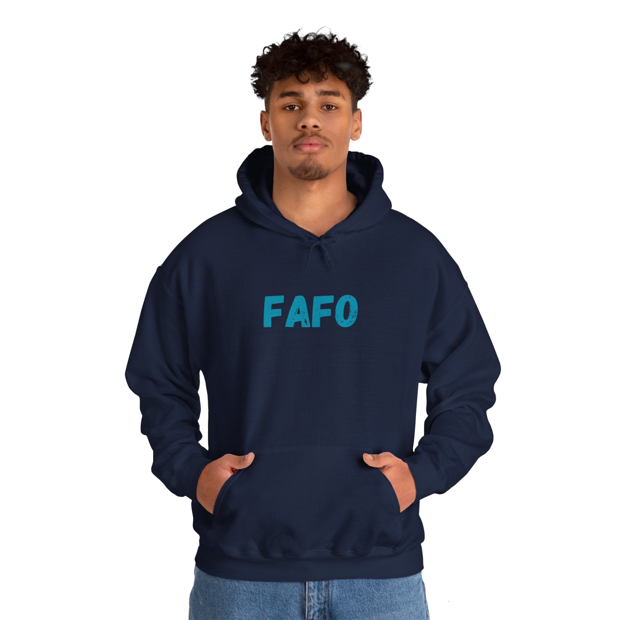 "FAFO - Fish Around and Find Out" Shark Unisex Heavy Blend™ Hooded Sweatshirt - Fun & Casual Streetwear
