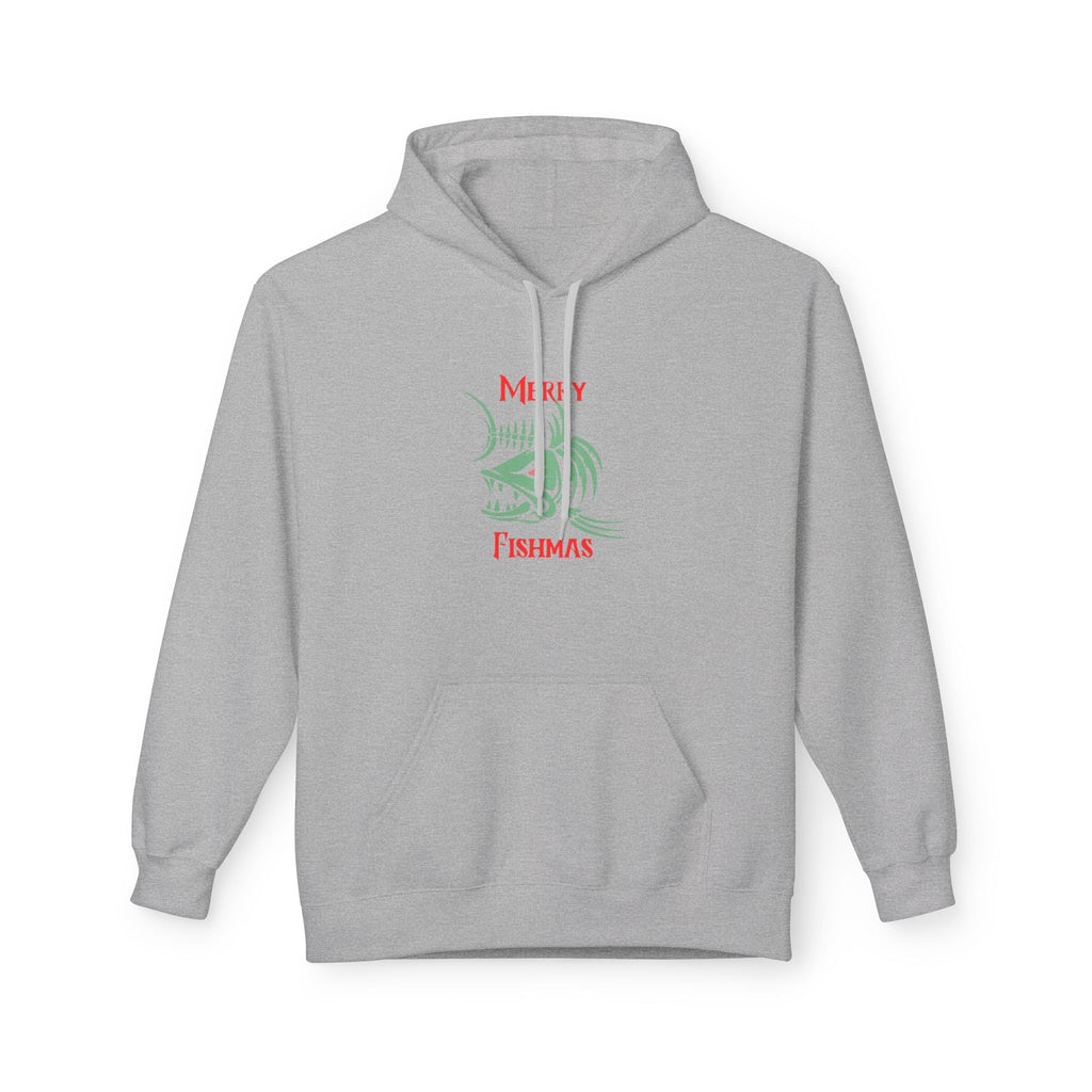 "Merry Fishmas" Hoodie — Holiday Fishing Graphic Pullover