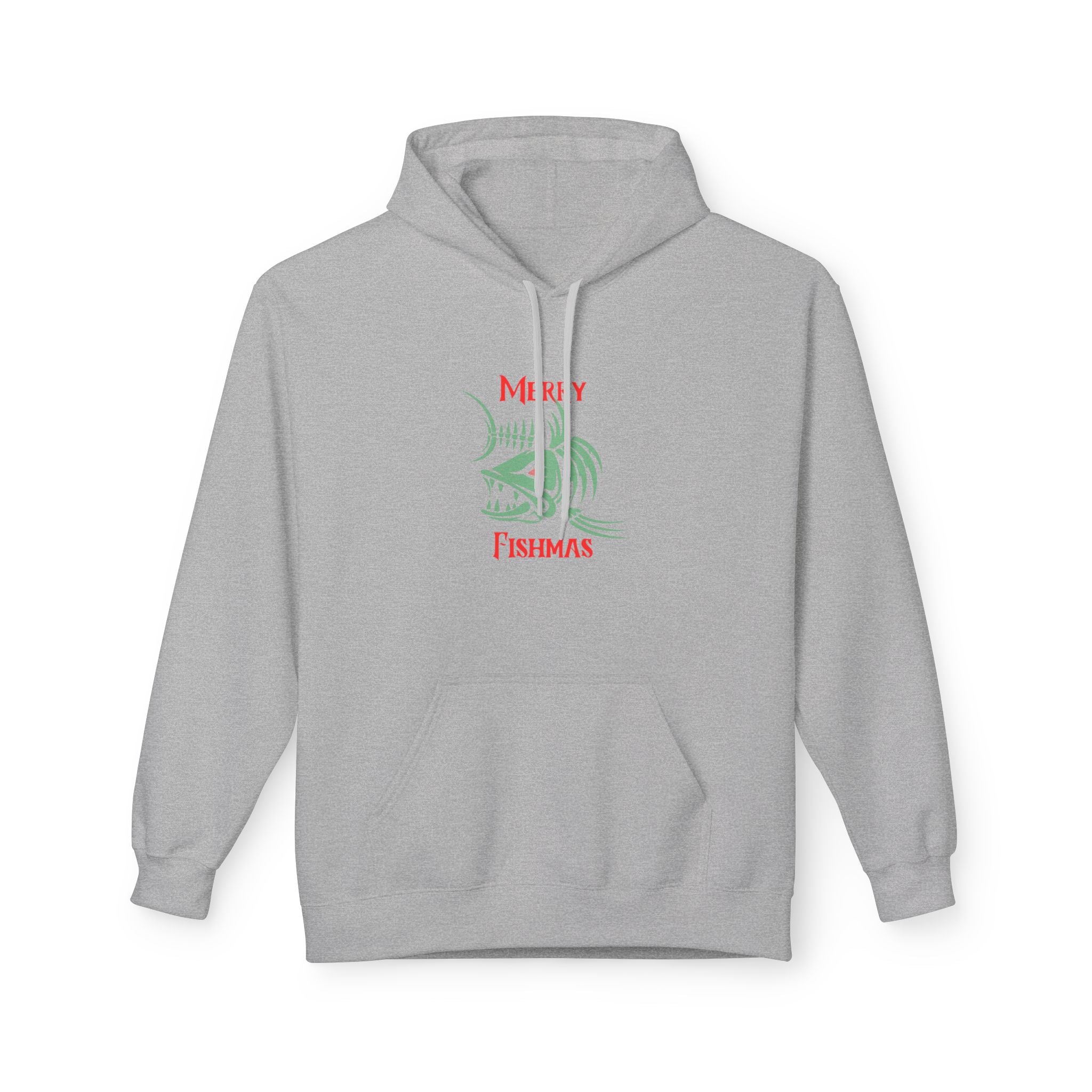 "Merry Fishmas" Hoodie — Holiday Fishing Graphic Pullover