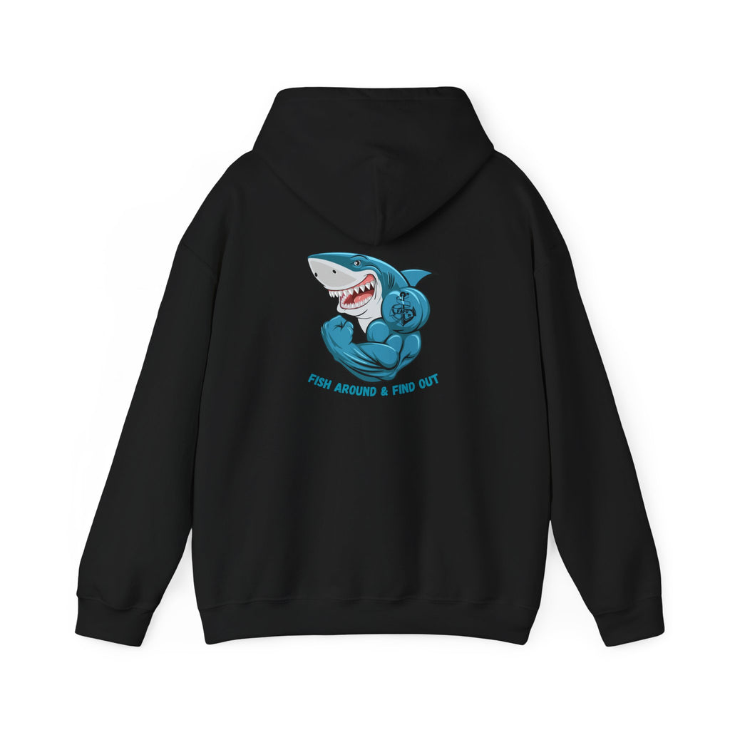 "FAFO - Fish Around and Find Out" Shark Unisex Heavy Blend™ Hooded Sweatshirt - Fun & Casual Streetwear