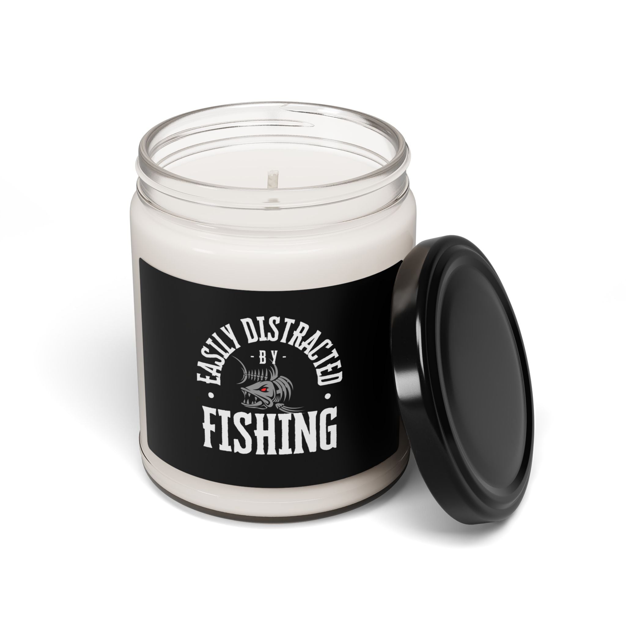 "Easily Distracted by Fishing" Scented Soy Candle - 9oz