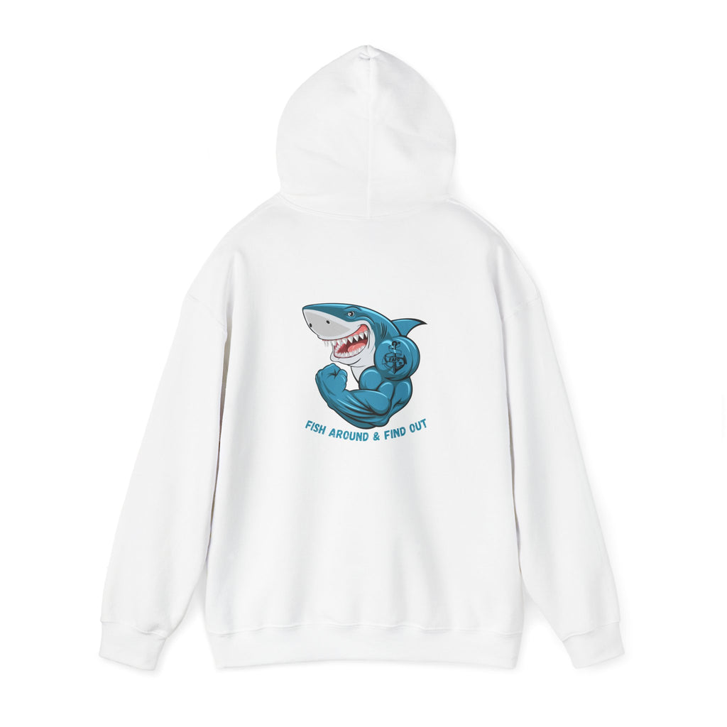 "FAFO - Fish Around and Find Out" Shark Unisex Heavy Blend™ Hooded Sweatshirt - Fun & Casual Streetwear
