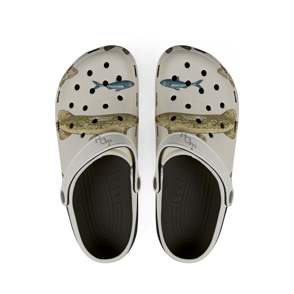 Fish Pattern Foam Clogs — Fish Themed EVA Shoes