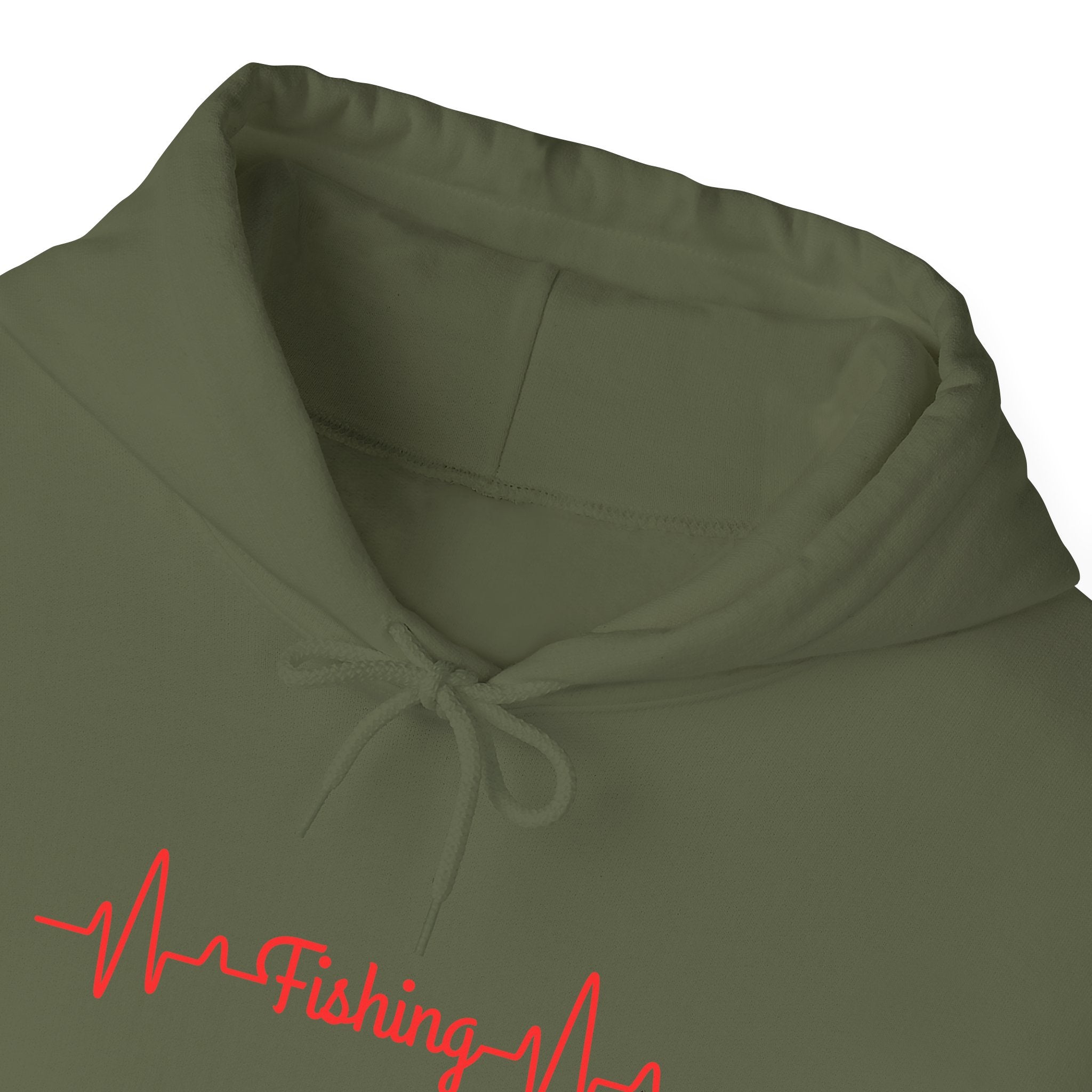 "Fishing Heartbeat" Unisex Hooded Sweatshirt