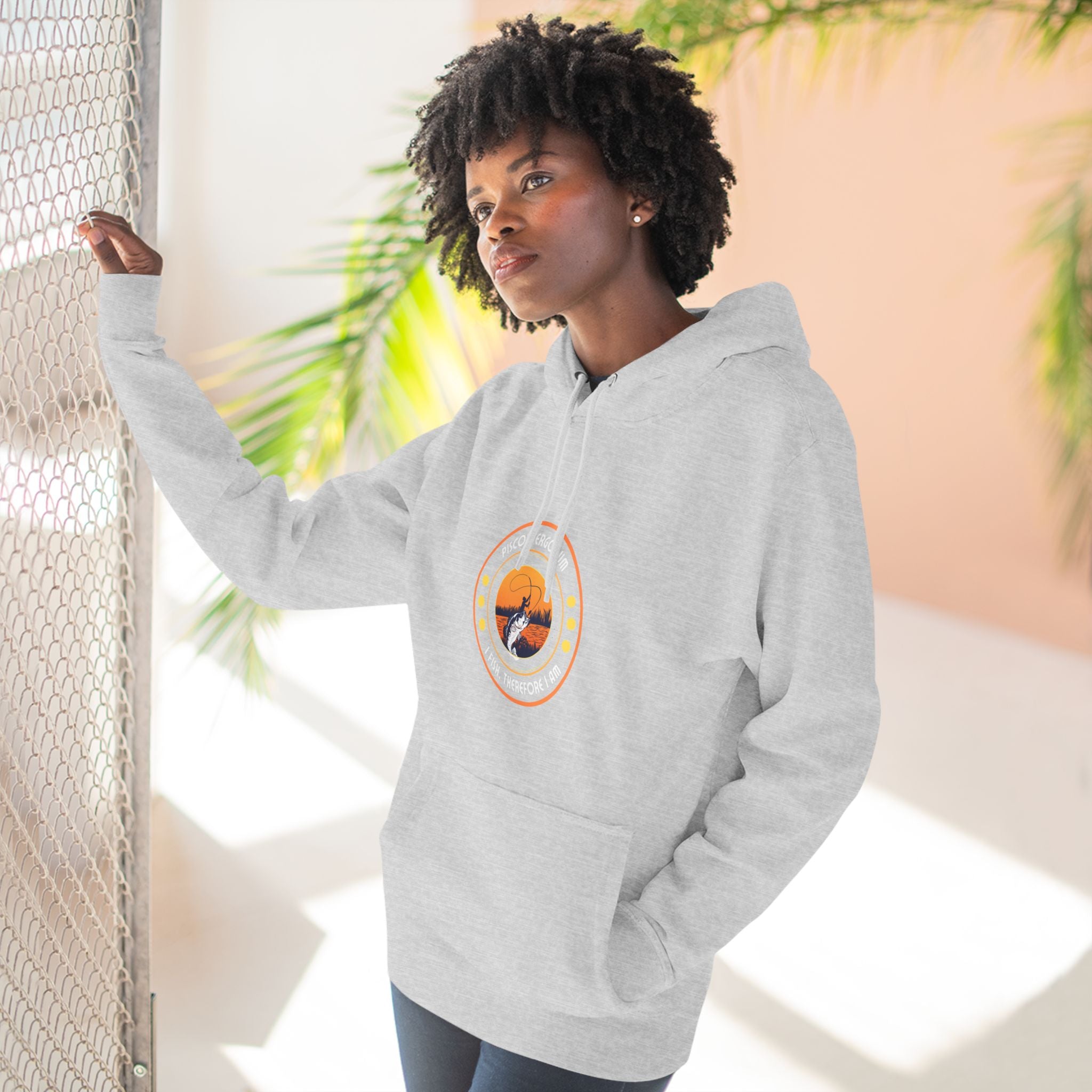 "I Fish, Therefore I Am" - Cozy Fleece for Outdoor Lovers