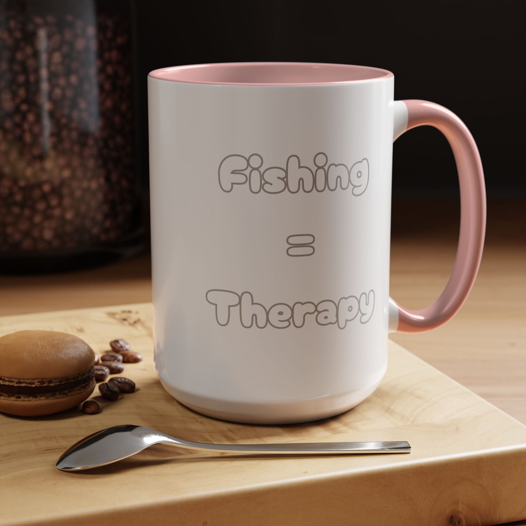 "Fishing = Therapy" Accent Coffee Mug (11, 15oz)